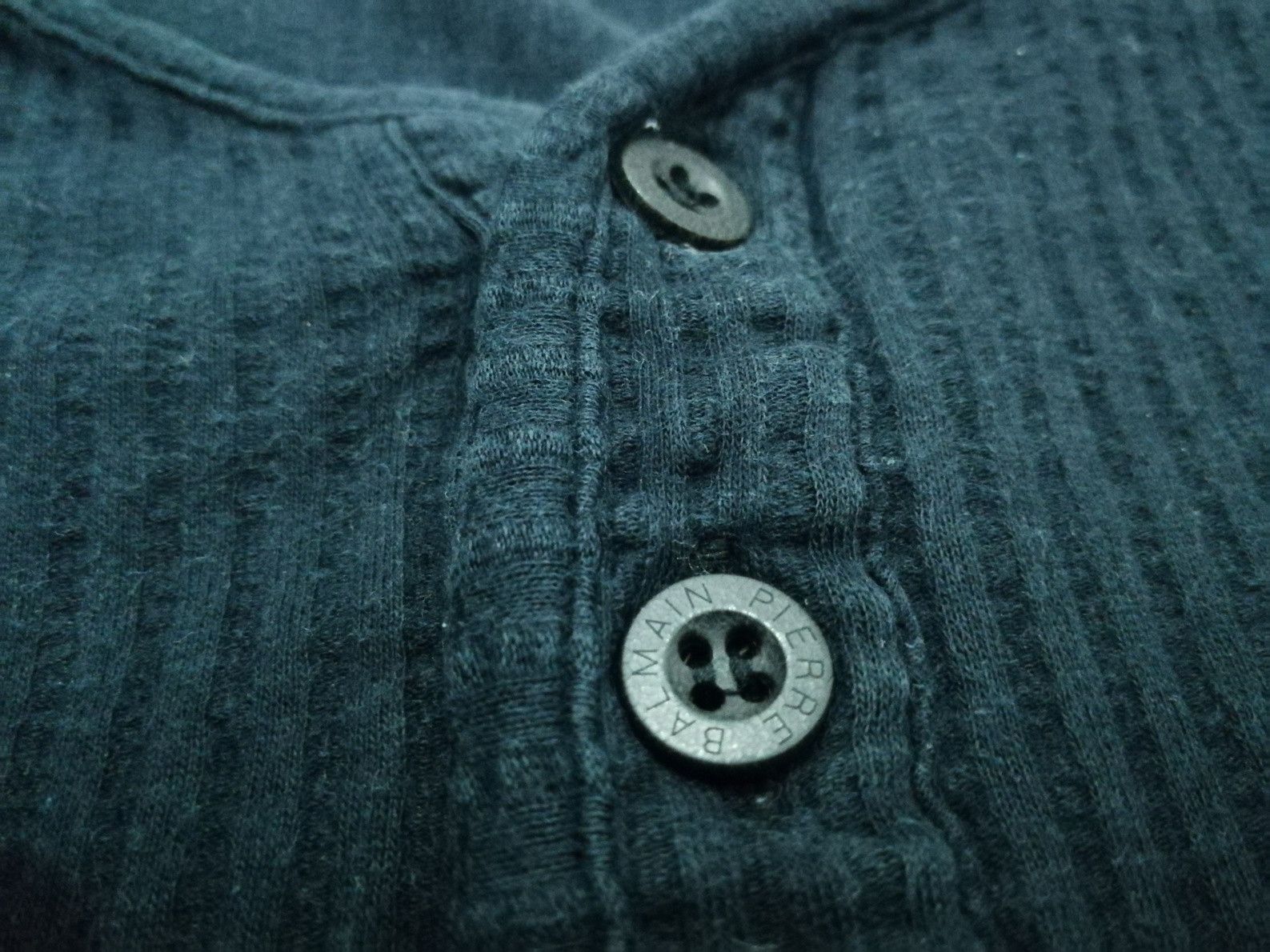 Designer Pierre Balmain Tee Half Button Up Embroidery Logo Size US M / EU 48-50 / 2 - 4 Thumbnail