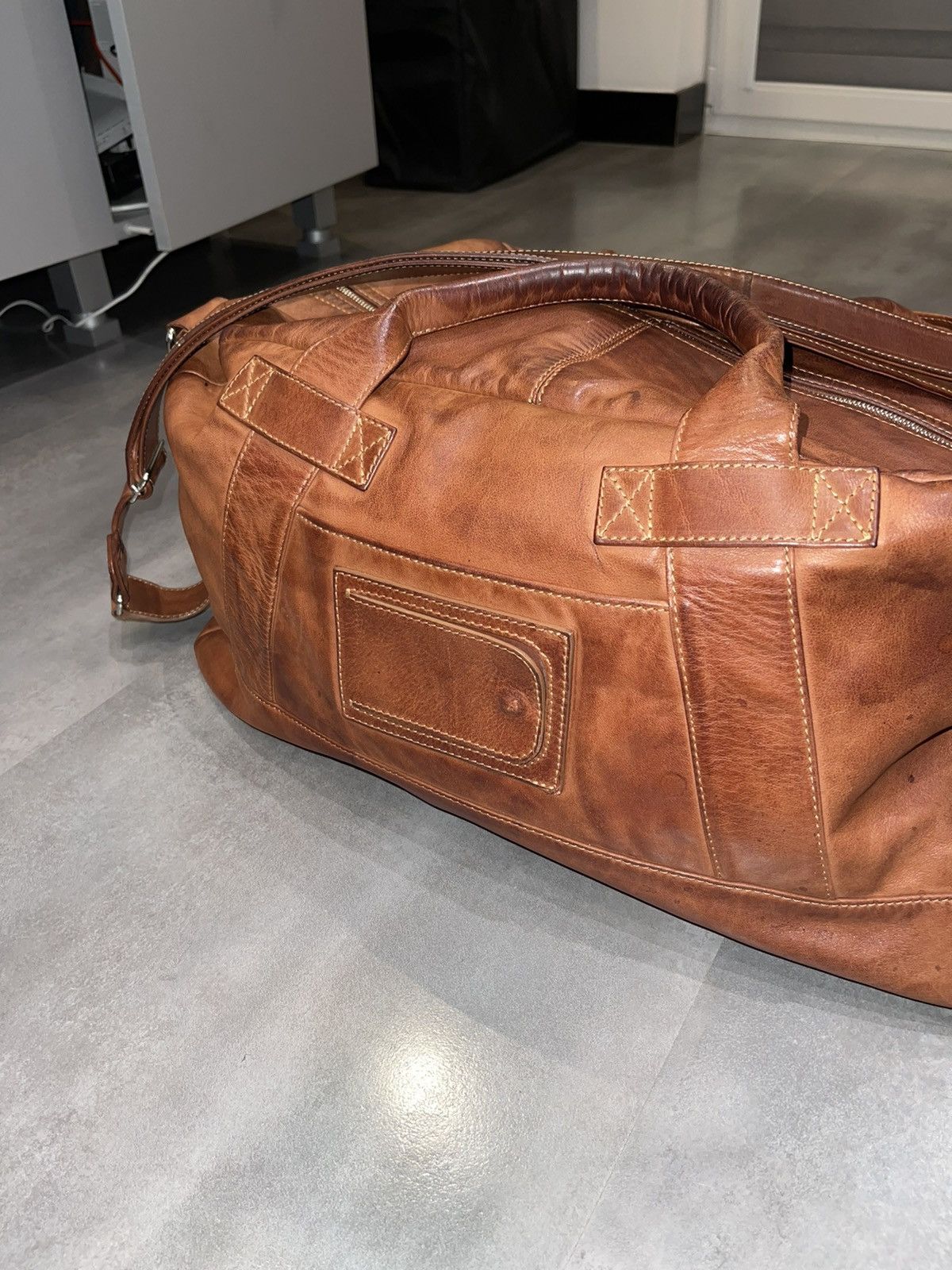 Maison Margiela Maison Margiela Brown Leather Luggage Bag Size ONE SIZE - 10 Thumbnail