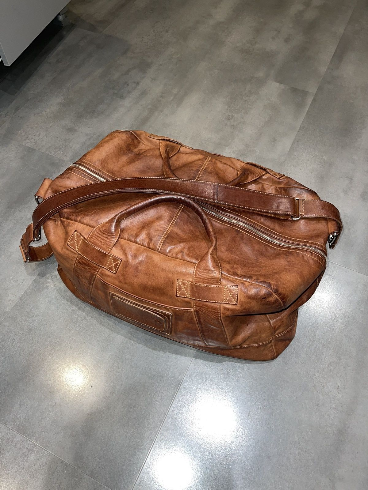 Maison Margiela Maison Margiela Brown Leather Luggage Bag Size ONE SIZE - 9 Thumbnail
