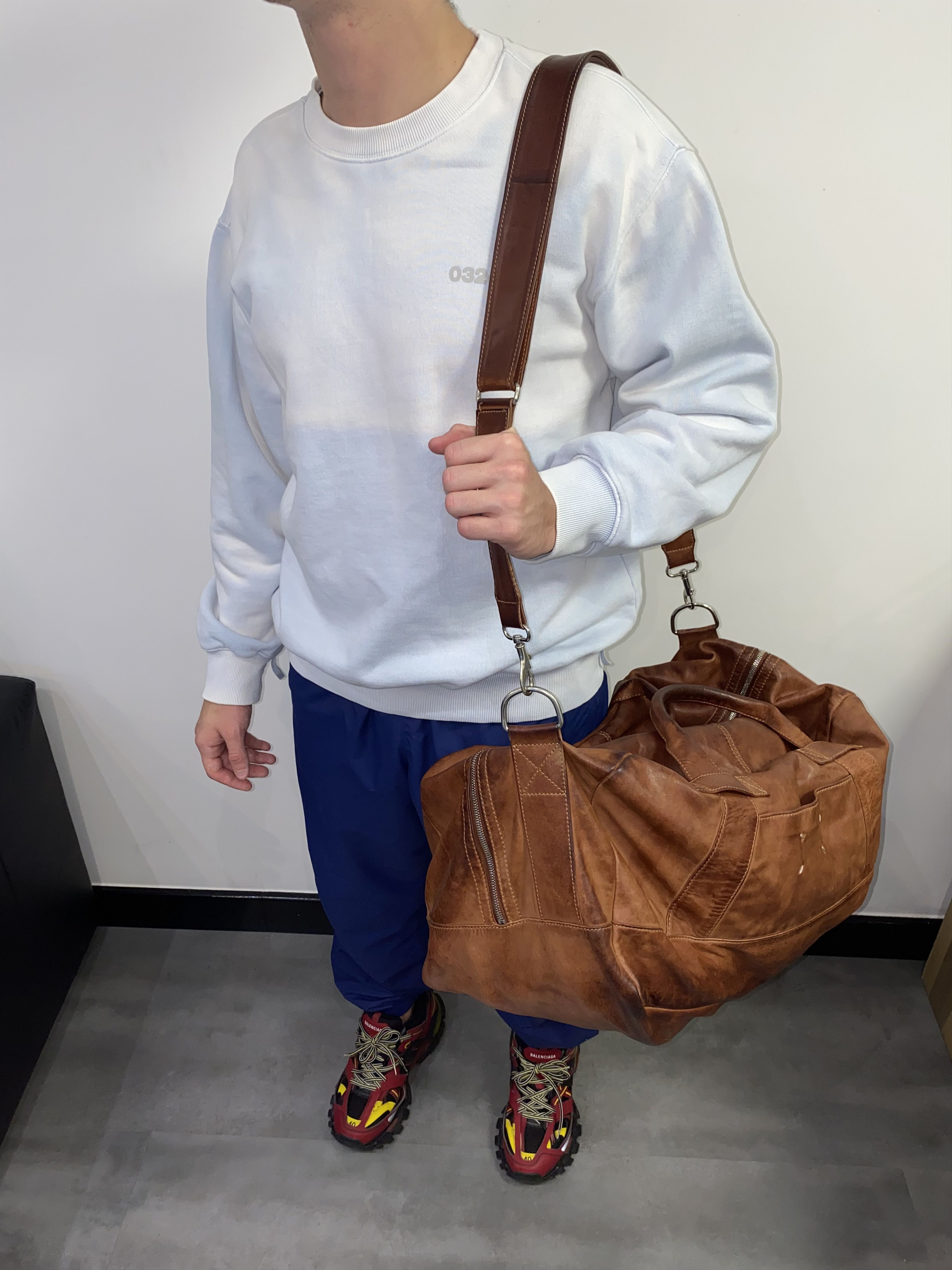 Maison Margiela Maison Margiela Brown Leather Luggage Bag Size ONE SIZE - 1 Thumbnail