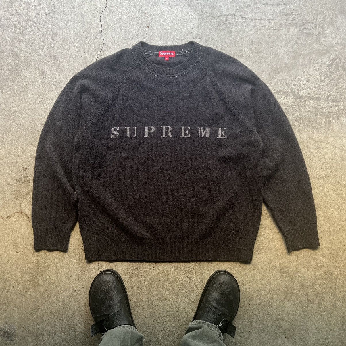 Supreme Supreme stone wash wool sweater | Grailed
