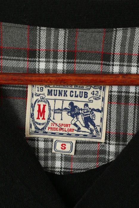Vintage Munk Club Men S Cardigan Black Wool Rugby Jumper 3701 Size US S / EU 44-46 / 1 - 5 Thumbnail