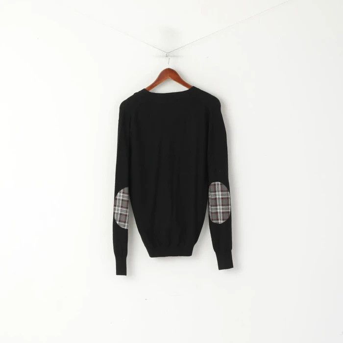 Vintage Munk Club Men S Cardigan Black Wool Rugby Jumper 3701 Size US S / EU 44-46 / 1 - 7 Thumbnail