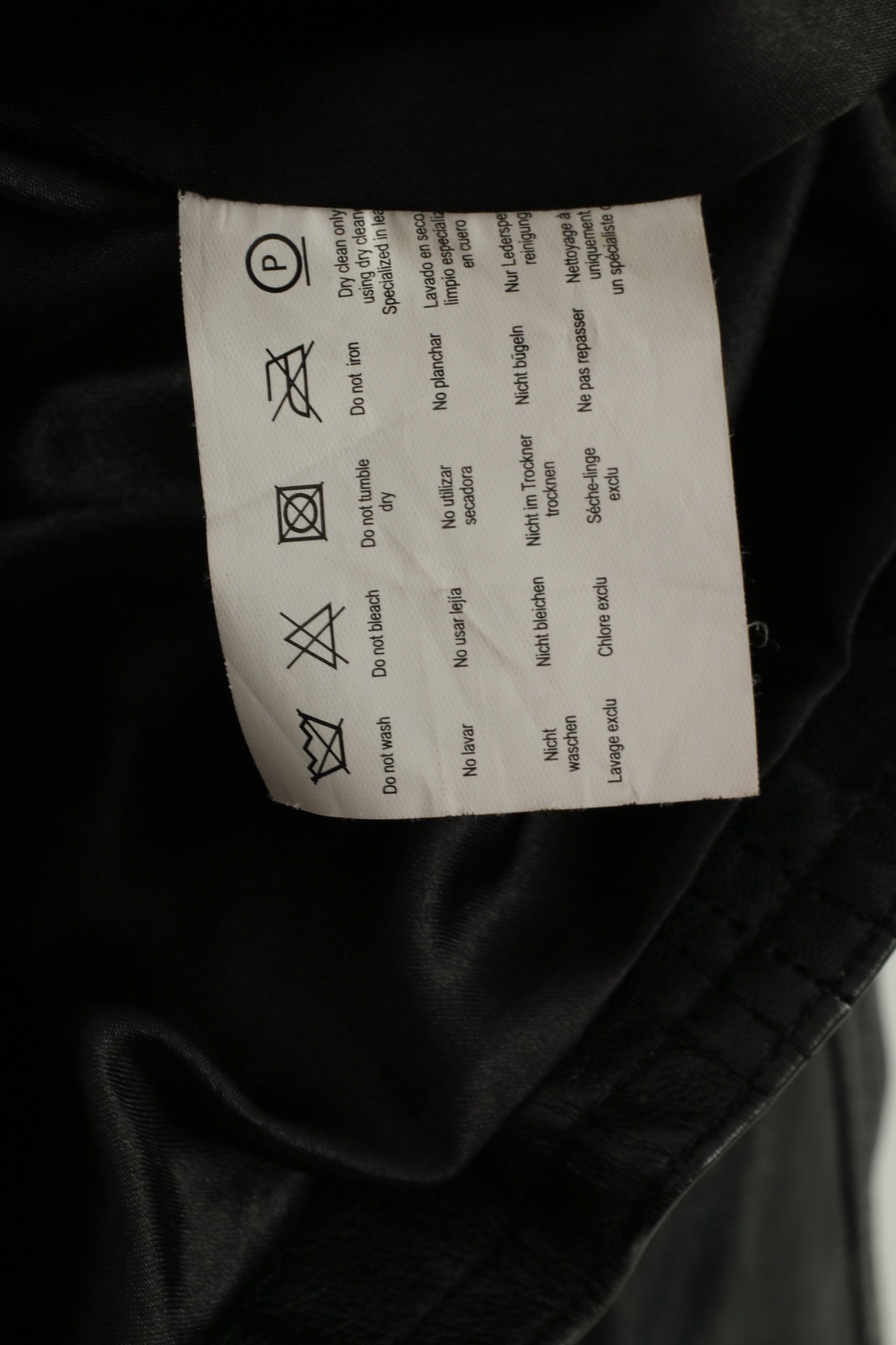 Vintage EDC Women S Jacket Black Sheep Leather Biker 0092 Size S / US 4 / IT 40 - 6 Thumbnail