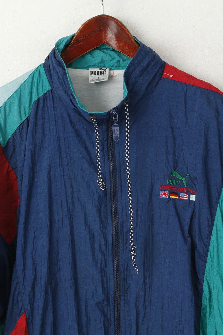 Puma Puma International Men L Track Top Jacket Navy Vintage 7445 Size US L / EU 52-54 / 3 - 3 Thumbnail