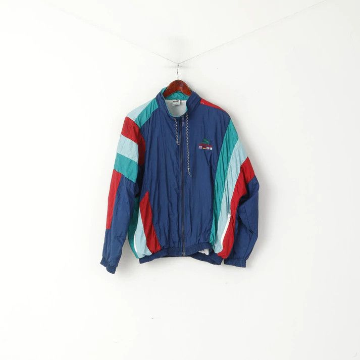 Puma Puma International Men L Track Top Jacket Navy Vintage 7445 Size US L / EU 52-54 / 3 - 2 Thumbnail
