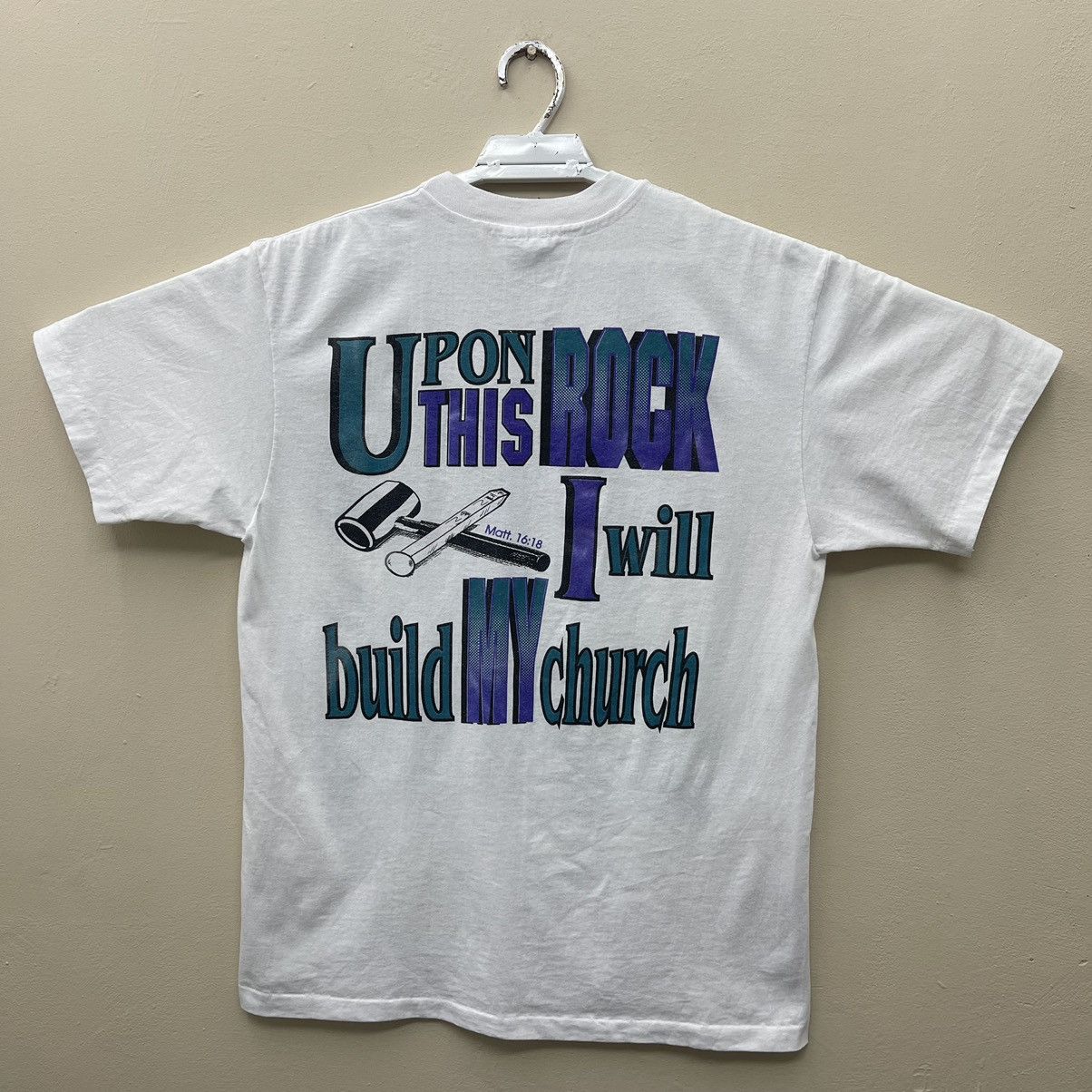 Beauty Beast × Vintage Vintage 90s Jesus Rock Of Ages Mount Rushmore T-Shirt Size US L / EU 52-54 / 3 - 3 Thumbnail
