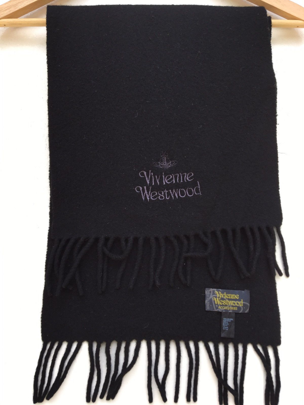 Vivienne Westwood Vivienne Westwood Wool Black Muffler Size ONE SIZE - 2 Thumbnail