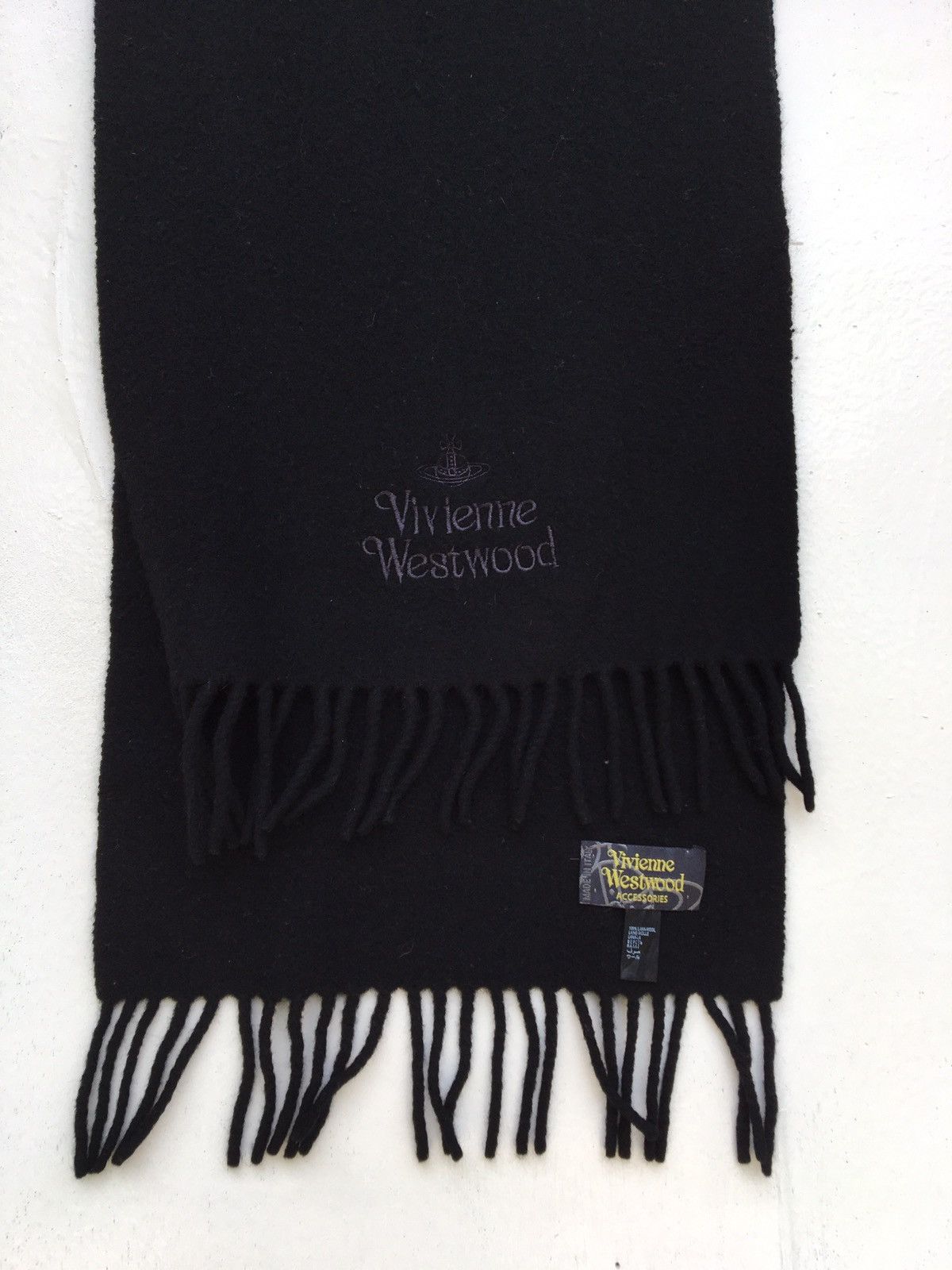 Vivienne Westwood Vivienne Westwood Wool Black Muffler Size ONE SIZE - 7 Thumbnail