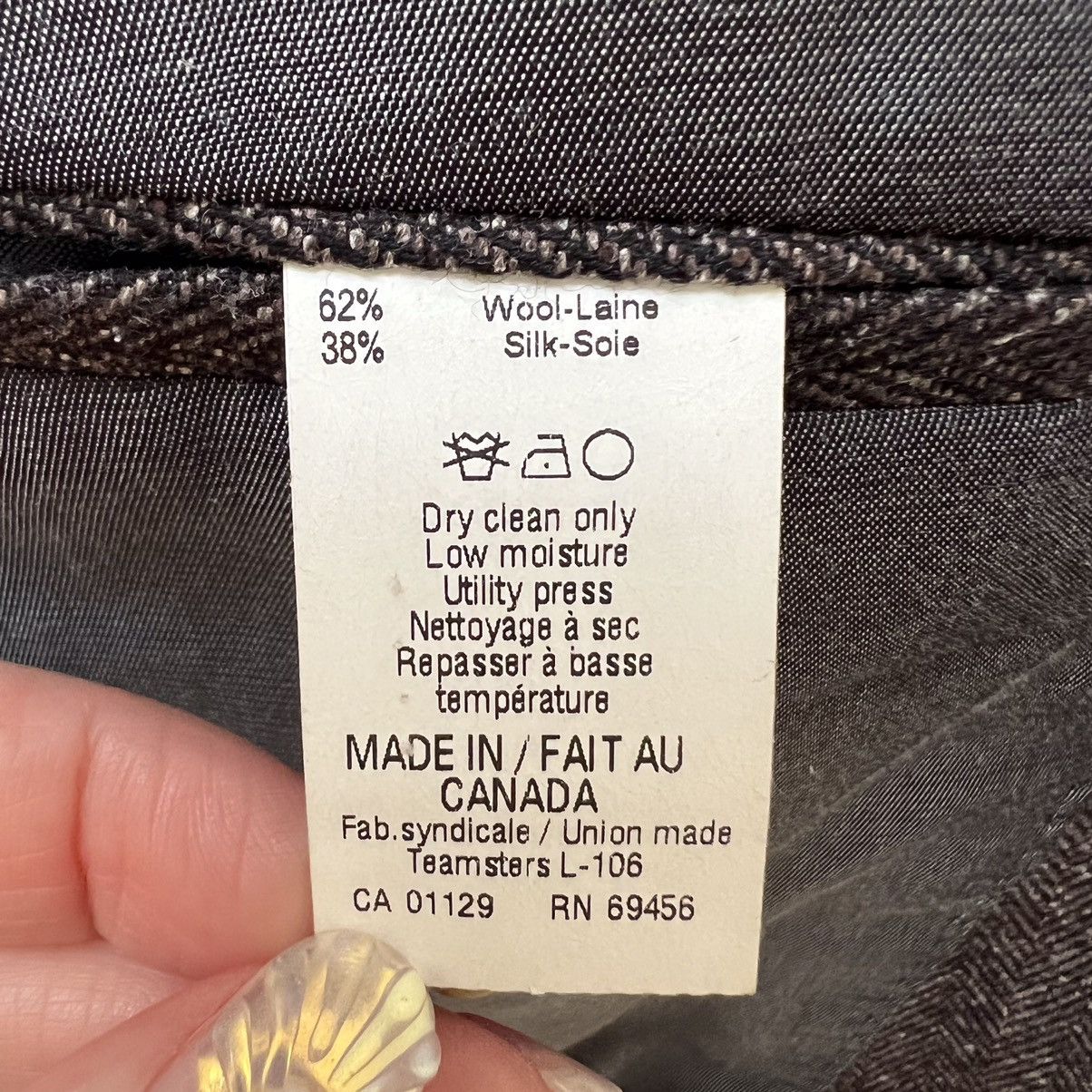 Michael Kors Michael Kors Herringbone Tweed Blazer • Zignone Wool Silk Size 44R - 7 Thumbnail