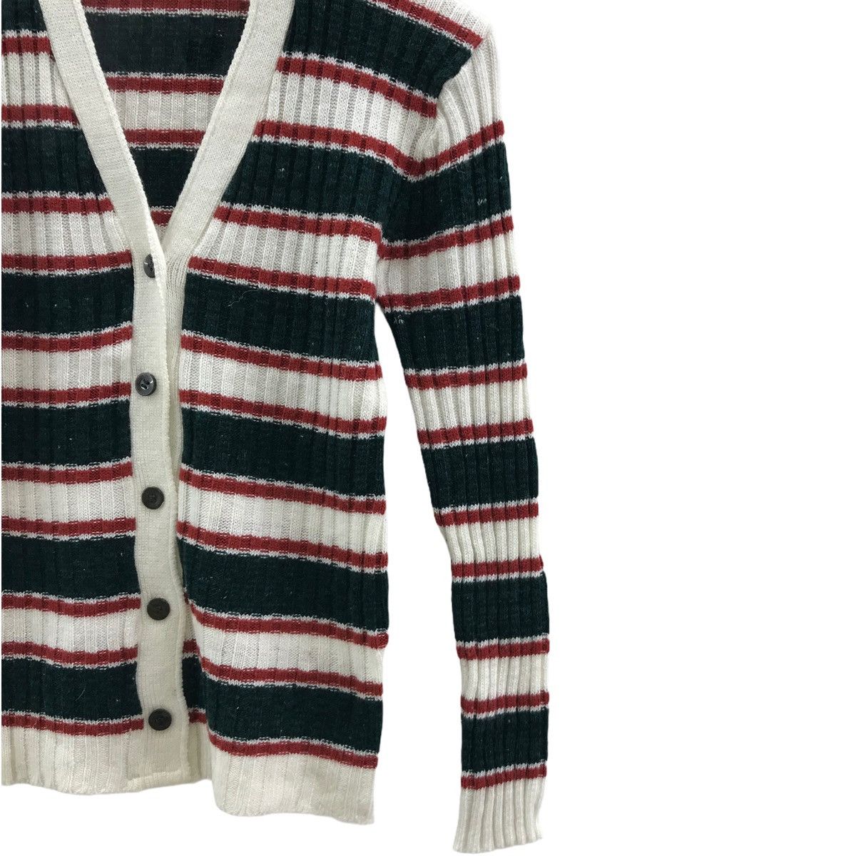 Japanese Brand Vintage Cardigan Stripe Design Size US S / EU 44-46 / 1 - 3 Thumbnail