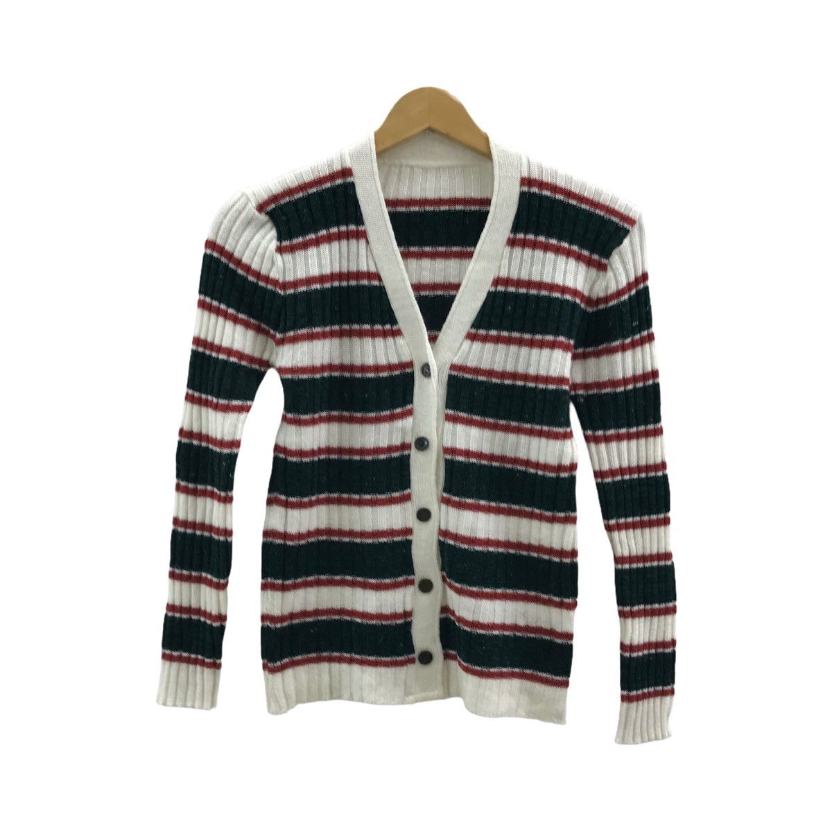 Japanese Brand Vintage Cardigan Stripe Design Size US S / EU 44-46 / 1 - 1 Thumbnail