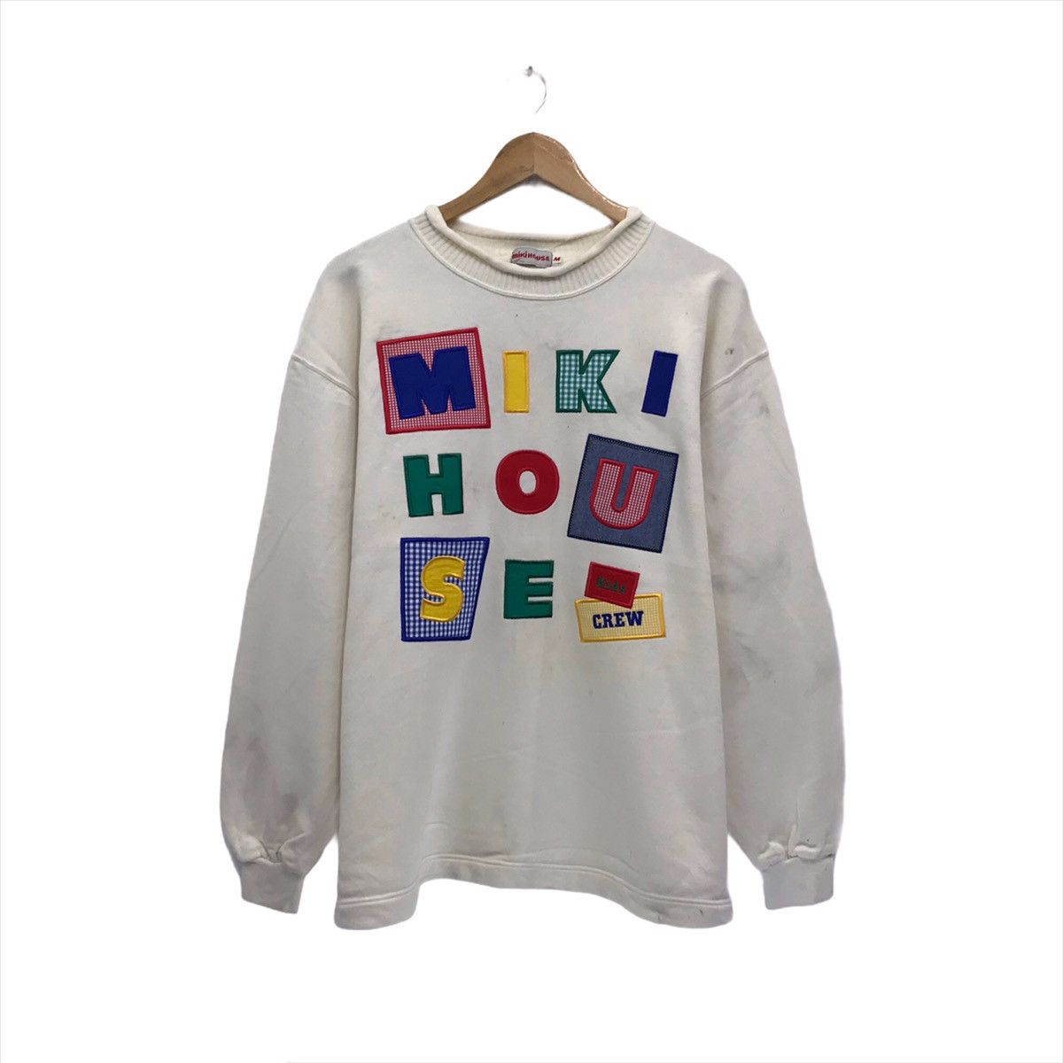 image of Cartoon Network x Disney Vintage Miki House Sweatshirt Disney Cartoon in White, Men's (Size Medium)
