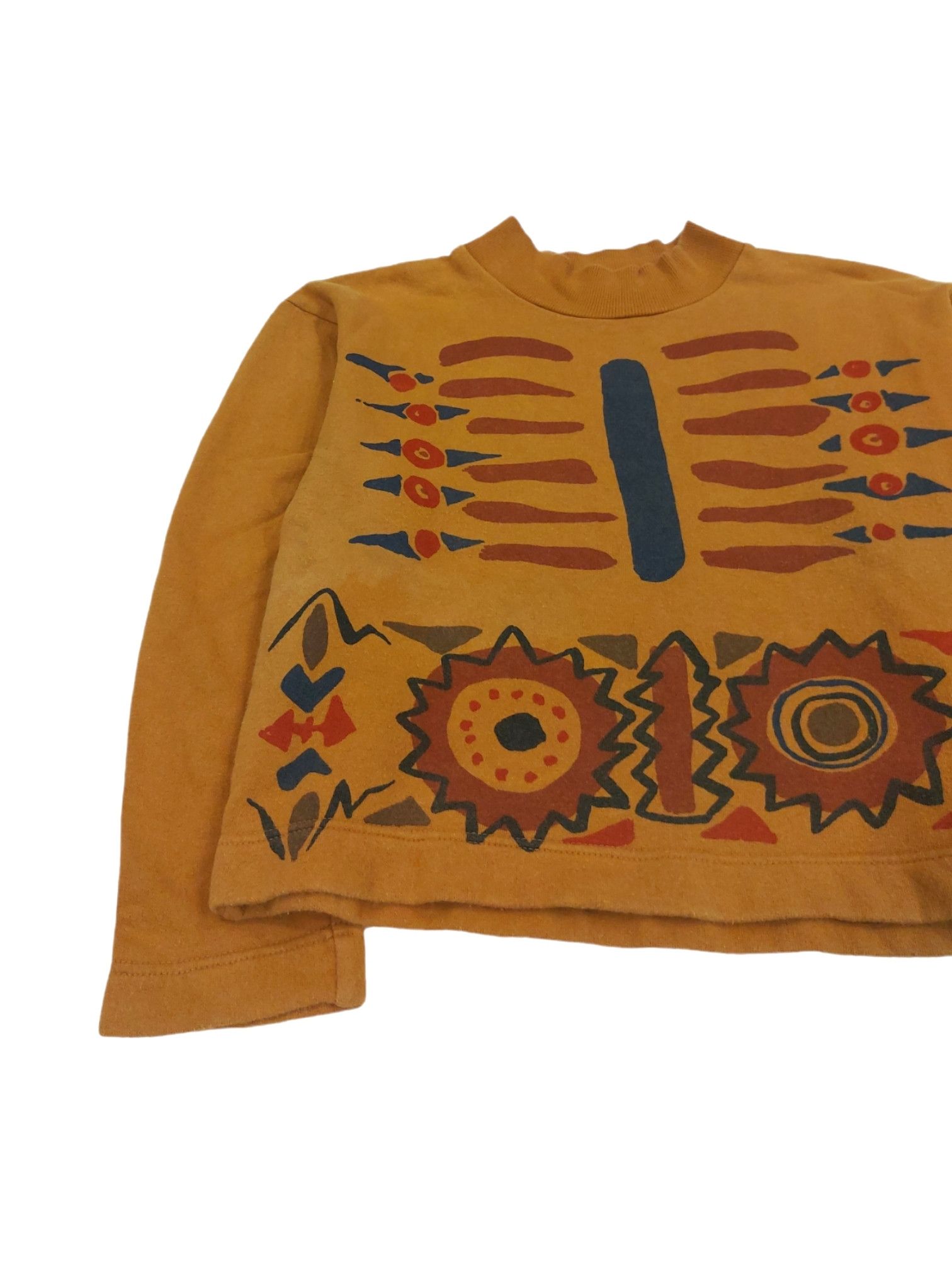Alberta Ferretti × Designer RARE! JEANSPHILOSOPHY FERRETTI CAVEMAN DRAWING CROP SWEATER Size M / US 6-8 / IT 42-44 - 4 Thumbnail