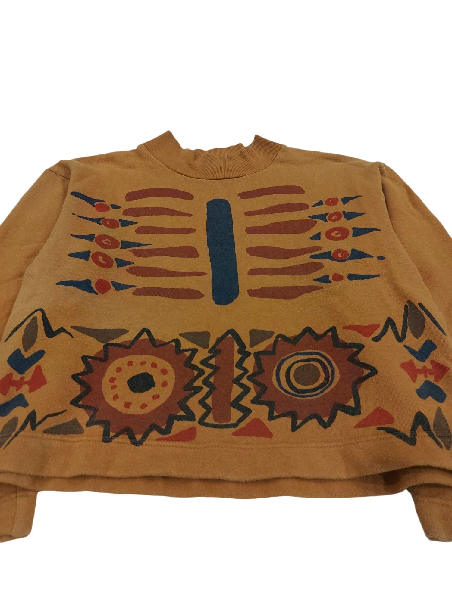 Alberta Ferretti × Designer RARE! JEANSPHILOSOPHY FERRETTI CAVEMAN DRAWING CROP SWEATER Size M / US 6-8 / IT 42-44 - 5 Thumbnail