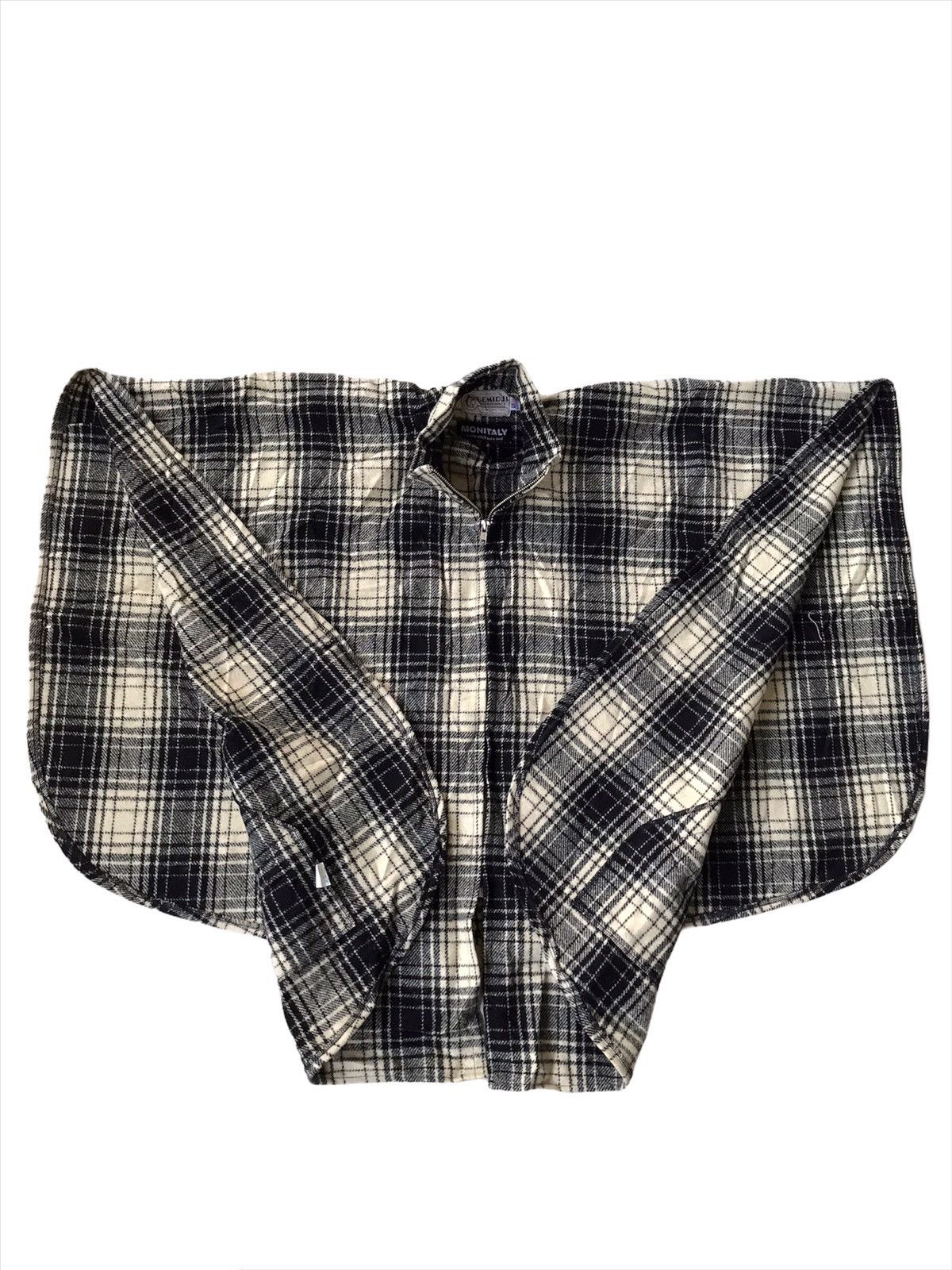 image of Made In USA x Monitaly Vintage Monitaly Poncho Oversized in Tartan, Men's (Size Medium)