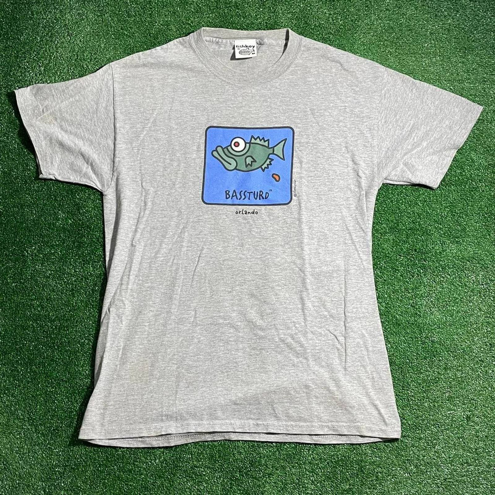Vintage Early 2000s Fishboy Bastard Fish Cartoon Art Tee. Sz M. | Grailed