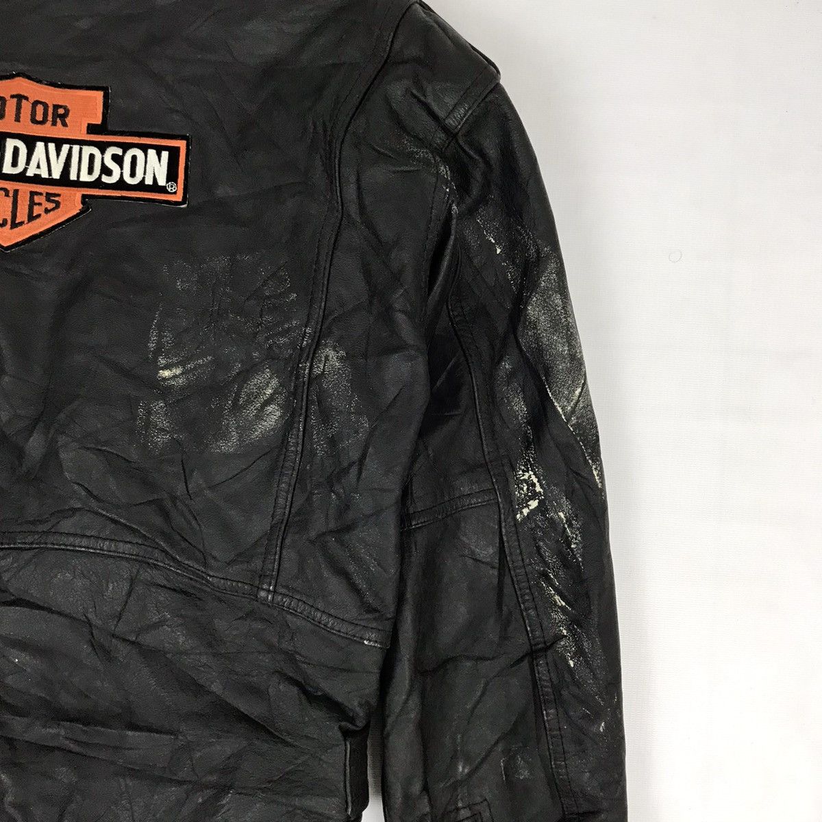 Harley Davidson × Vintage Vintage Harley Davidson Double Collar Leather Biker Jacket Size US M / EU 48-50 / 2 - 11 Thumbnail