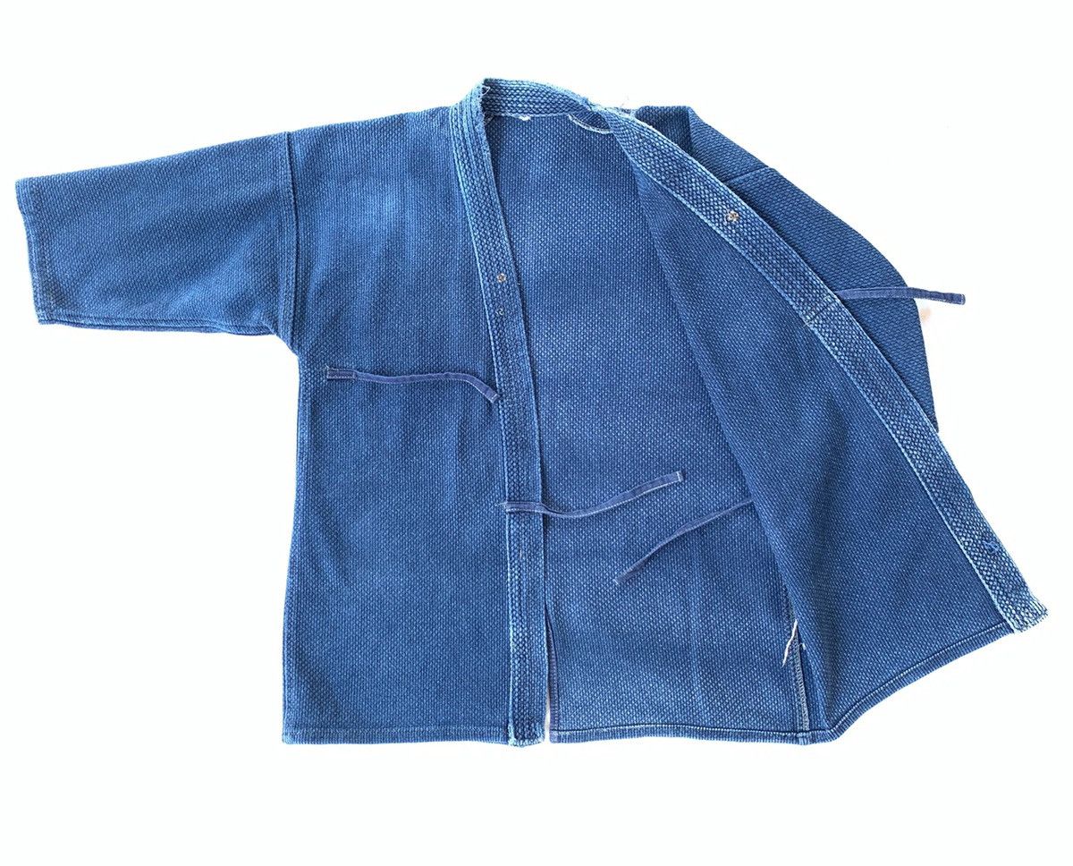 Indigo × Japanese Brand Vtg Sashiko Blue Dyed Woven Kendo Jacket Traditional Wear Size US S / EU 44-46 / 1 - 6 Thumbnail
