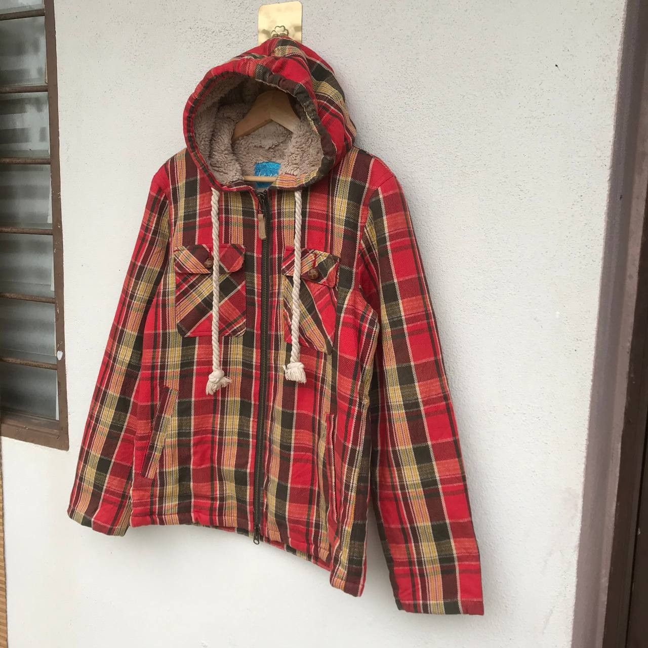Japanese Brand Brand Soul of Freedom tartan hoodie sherpa jacket Size US L / EU 52-54 / 3 - 1 Thumbnail