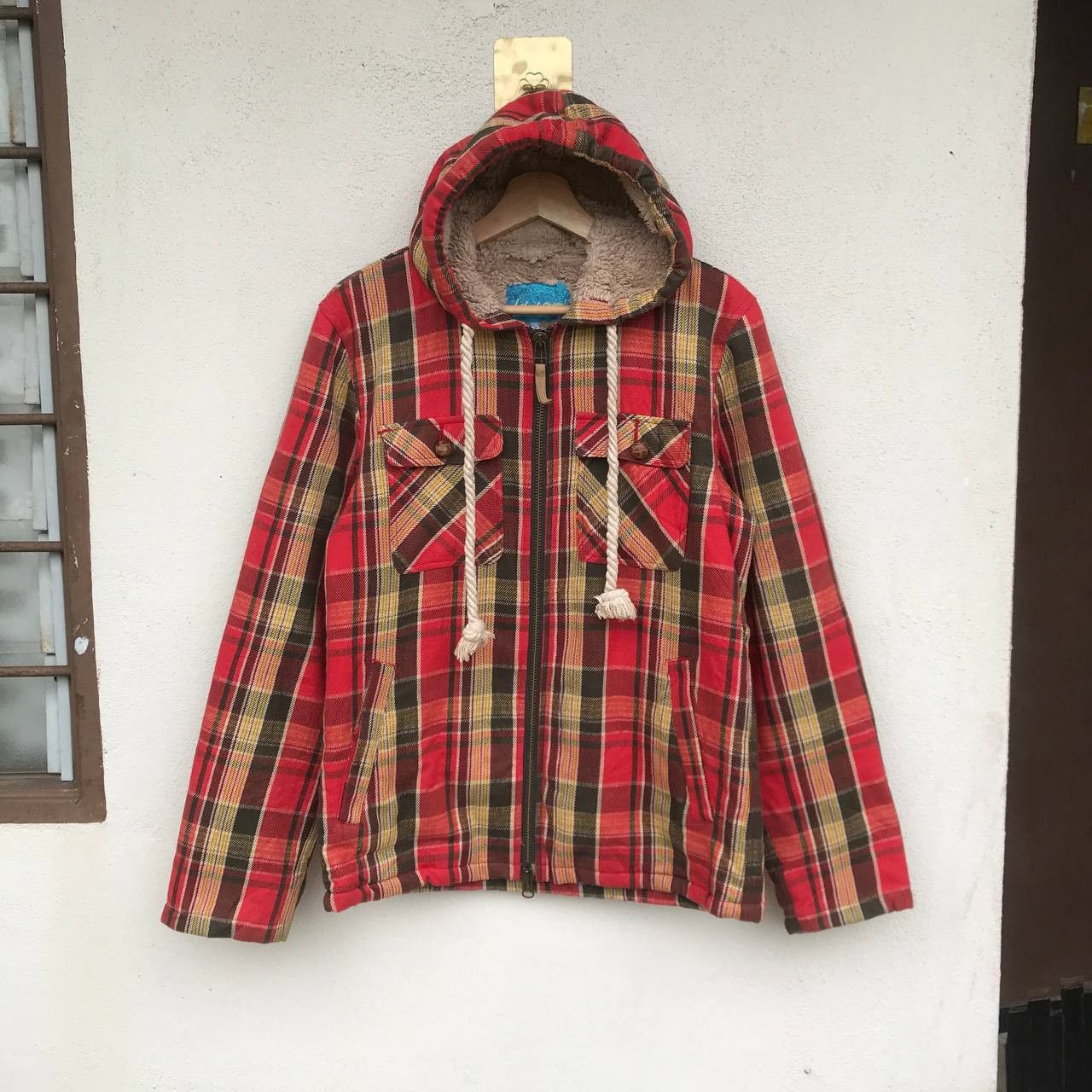 Japanese Brand Brand Soul of Freedom tartan hoodie sherpa jacket Size US L / EU 52-54 / 3 - 3 Thumbnail