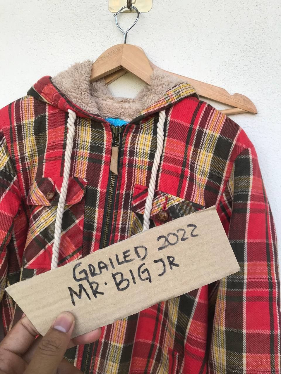 Japanese Brand Brand Soul of Freedom tartan hoodie sherpa jacket Size US L / EU 52-54 / 3 - 11 Thumbnail
