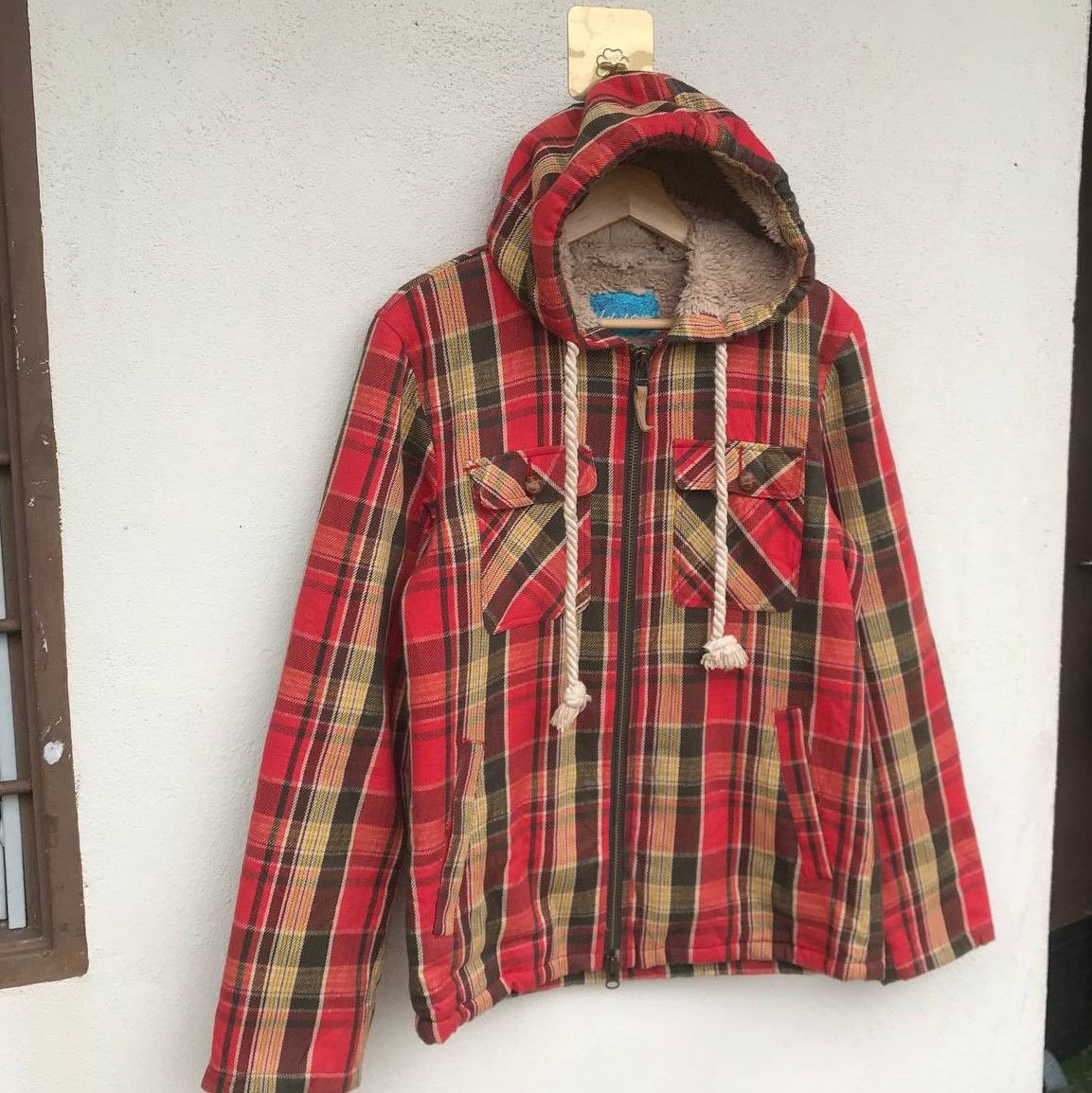 Japanese Brand Brand Soul of Freedom tartan hoodie sherpa jacket Size US L / EU 52-54 / 3 - 2 Thumbnail