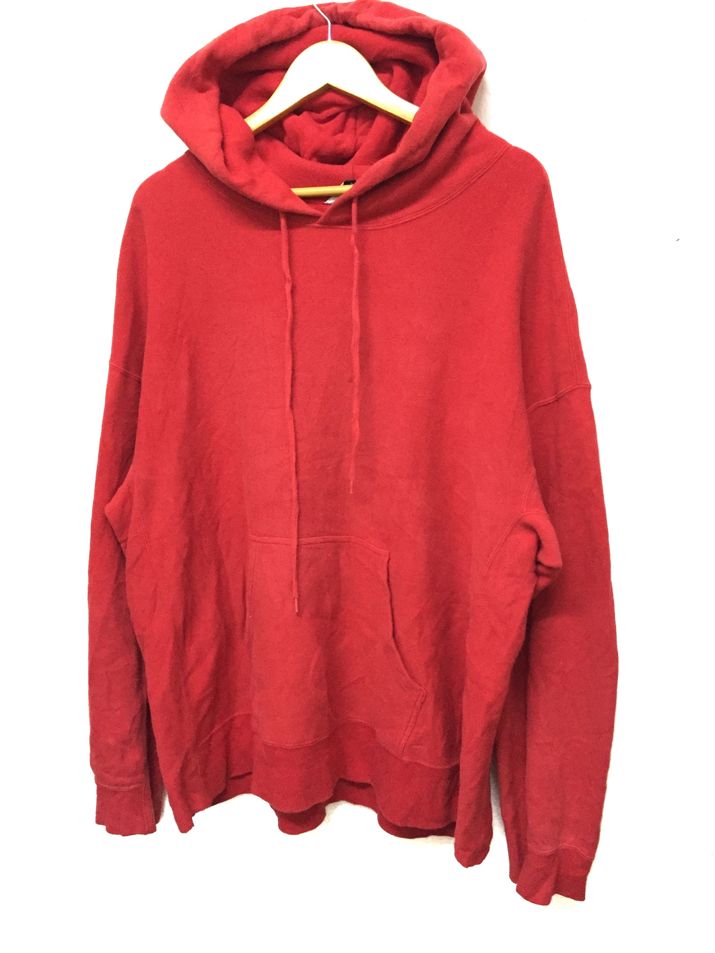 Unused Unused Red Oversize Hoodie Size US XL / EU 56 / 4 - 1 Thumbnail