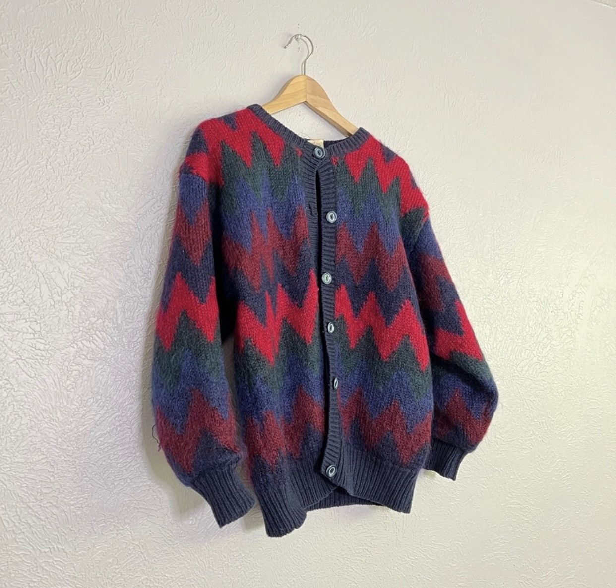 Japanese Brand RARE vintage mohair cardigan sweater Size US M / EU 48-50 / 2 - 2 Thumbnail
