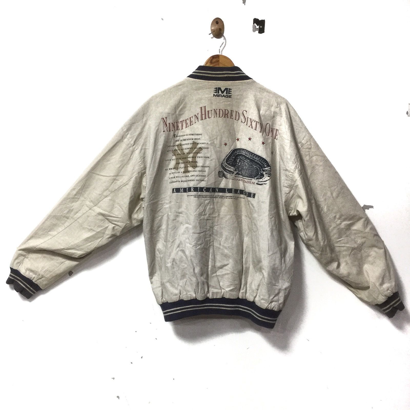 MLB × New York Yankees 💥delete today💥BY Marc Okkonen 1991 American League jersy Size US XL / EU 56 / 4 - 12 Thumbnail