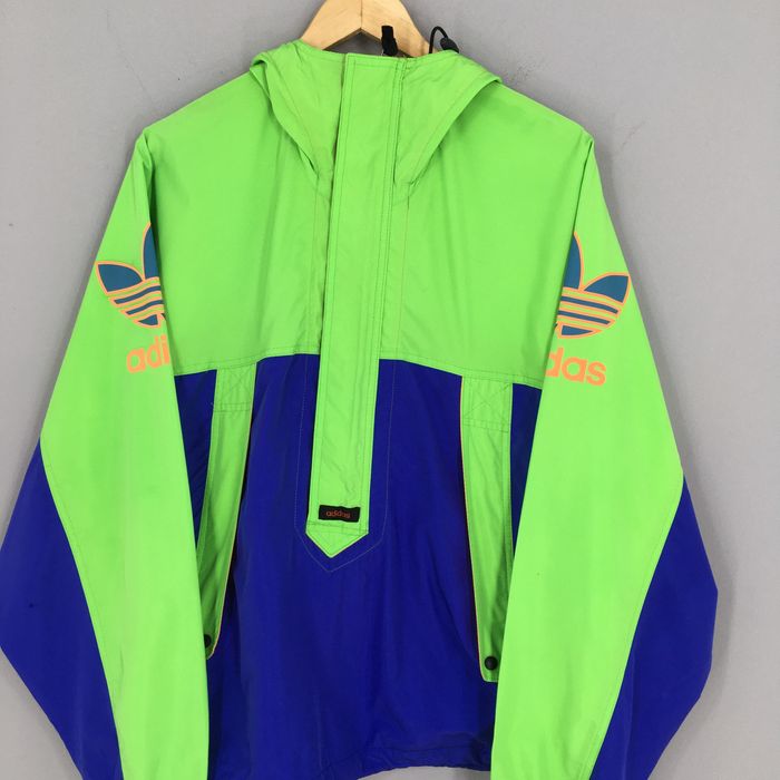 Adidas hot sale neon windbreaker