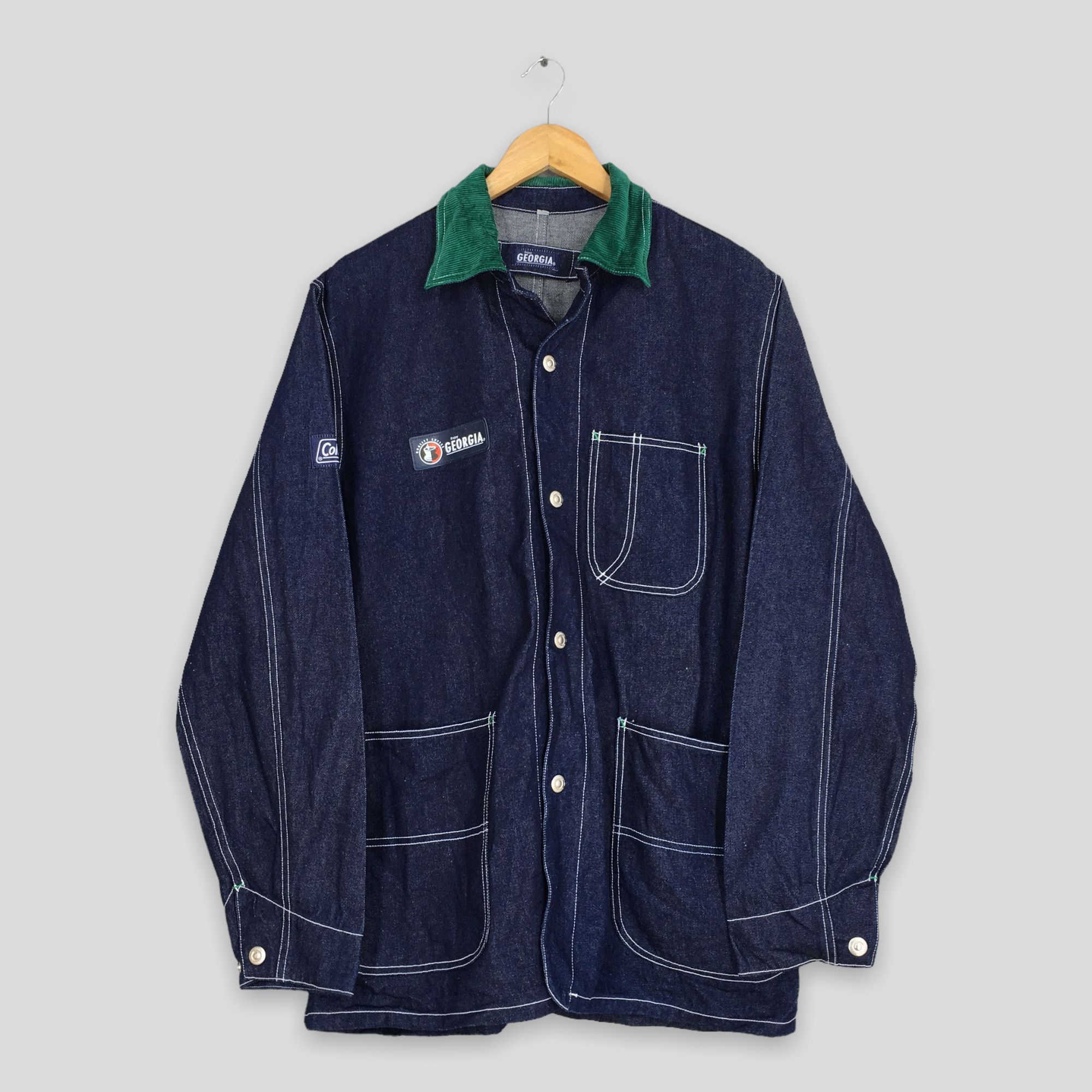 image of Coleman Georgia Chore Denim Workers Jacket Medium in Blue, Men's