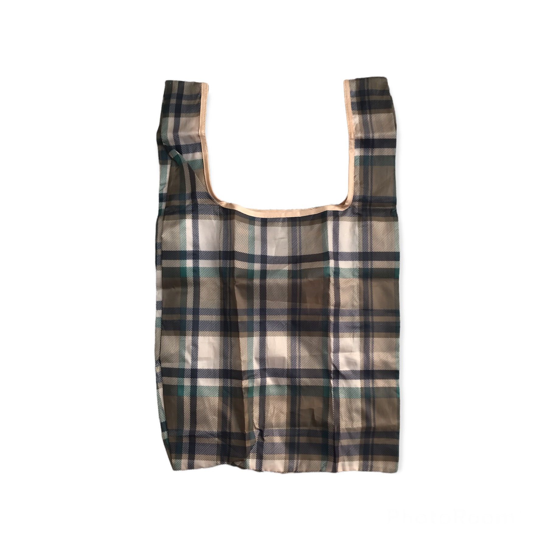 image of Vintage Bape Tote Bag in Green Tartan, Men's