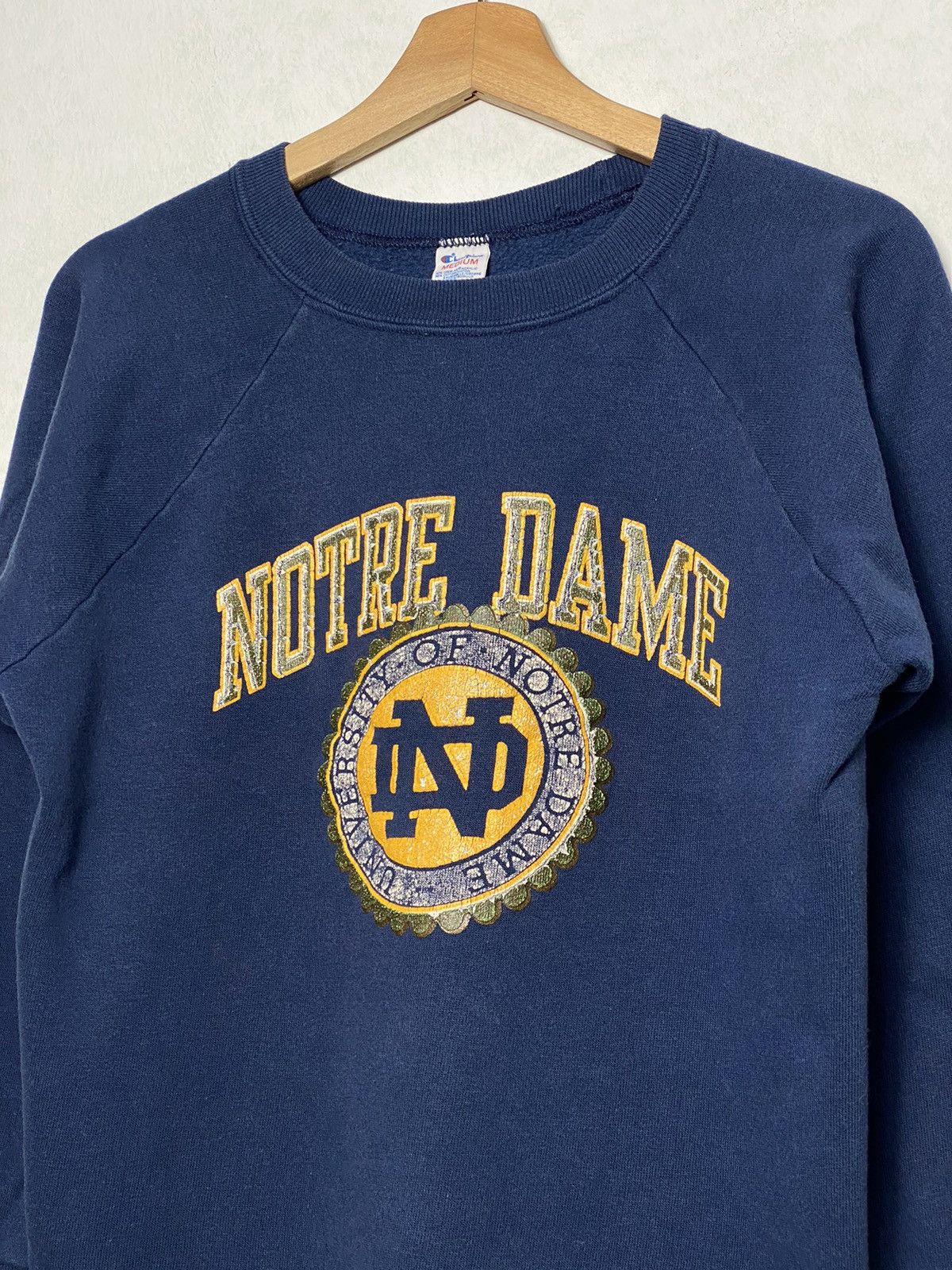 Champion × Vintage Vintage Champion Notre Dame Crewneck / Reverse Weave Size US M / EU 48-50 / 2 - 2 Thumbnail