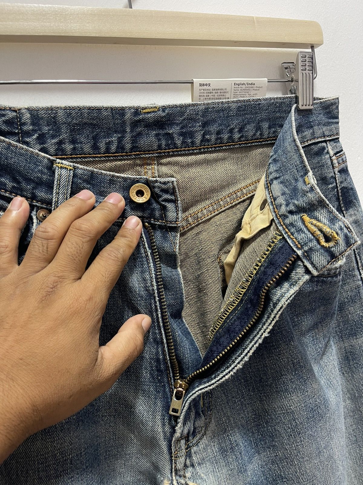 Edwin VINTAGE EDWIN 505 SELVEDGE DISTRESSED DENIM JEANS 31x34 Size US 30 / EU 46 - 6 Thumbnail