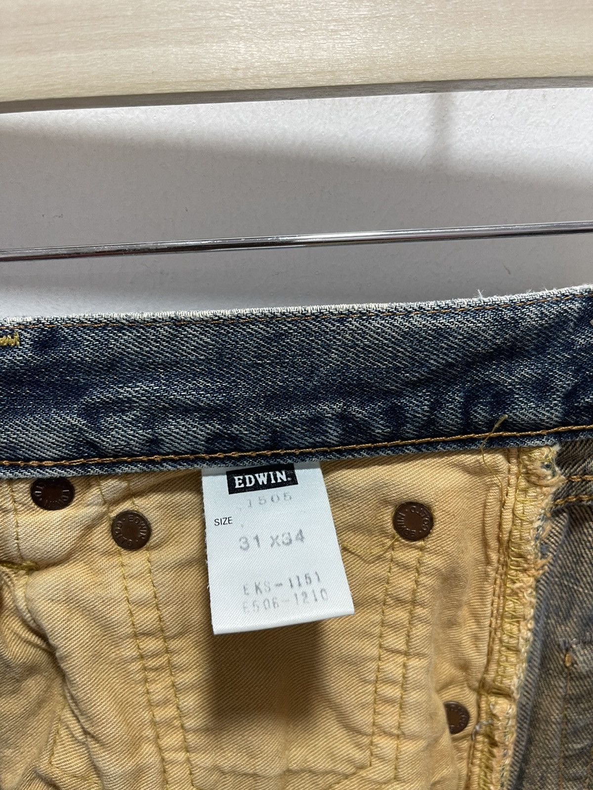Edwin VINTAGE EDWIN 505 SELVEDGE DISTRESSED DENIM JEANS 31x34 Size US 30 / EU 46 - 12 Thumbnail