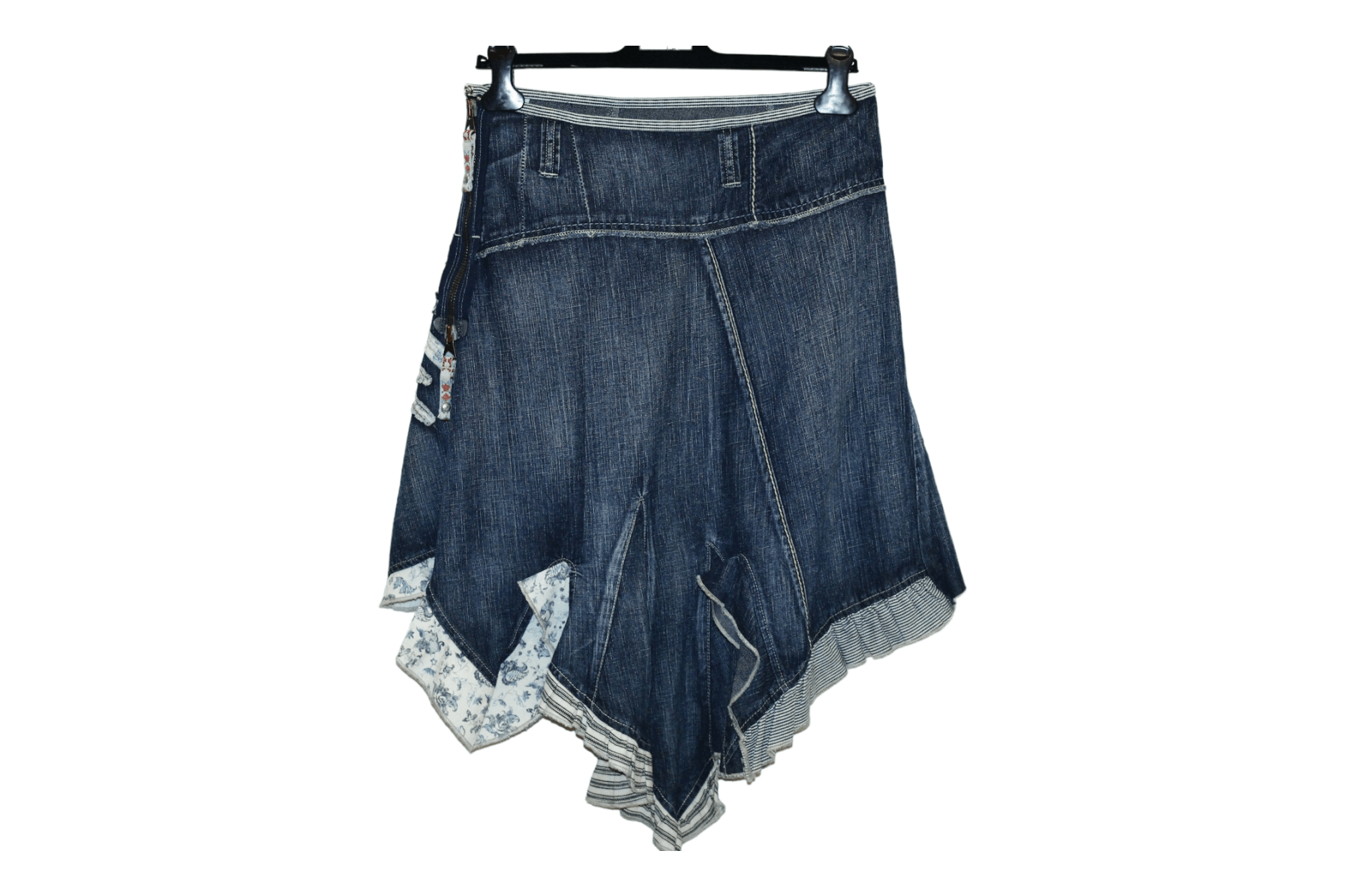 Marithe + Francois Girbaud 💥VTG💥Marithe Francois Girbaud Asymmetrical Patchwork Skirt Size 28" / US 6 / IT 42 - 2 Thumbnail