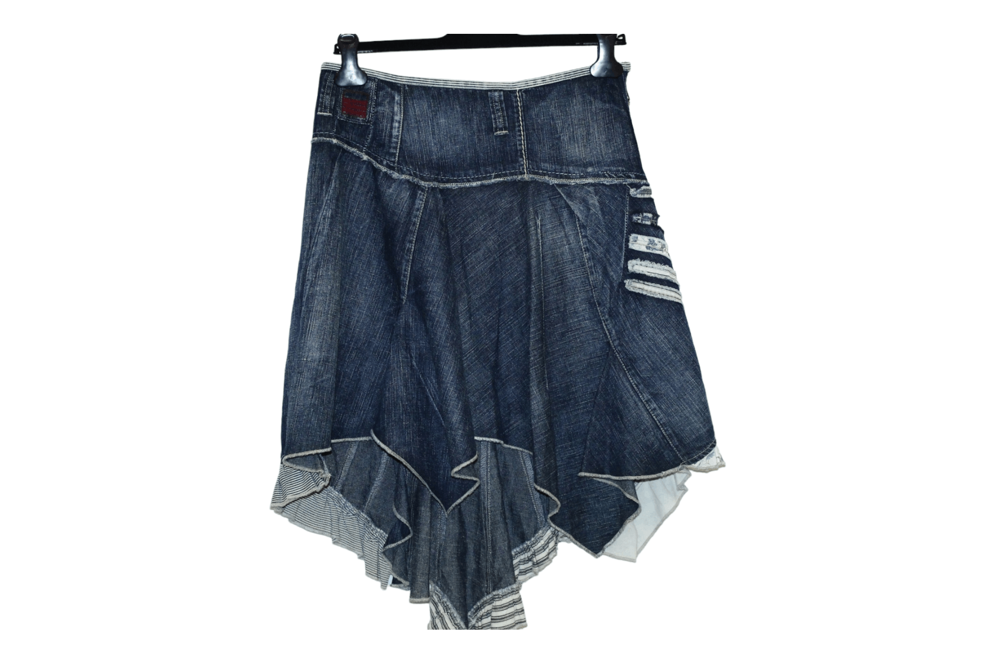 Marithe + Francois Girbaud 💥VTG💥Marithe Francois Girbaud Asymmetrical Patchwork Skirt Size 28" / US 6 / IT 42 - 6 Thumbnail
