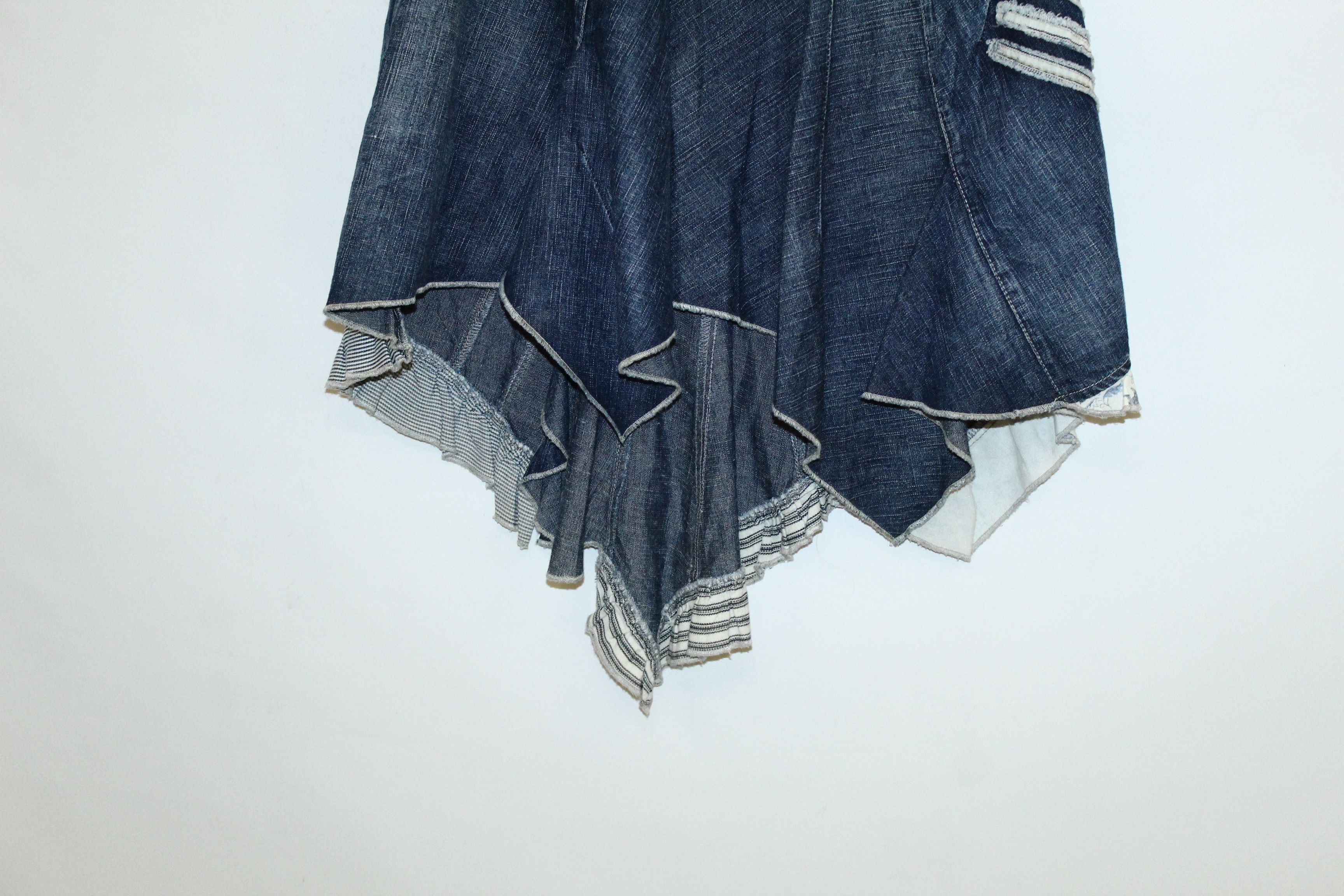 Marithe + Francois Girbaud 💥VTG💥Marithe Francois Girbaud Asymmetrical Patchwork Skirt Size 28" / US 6 / IT 42 - 8 Thumbnail