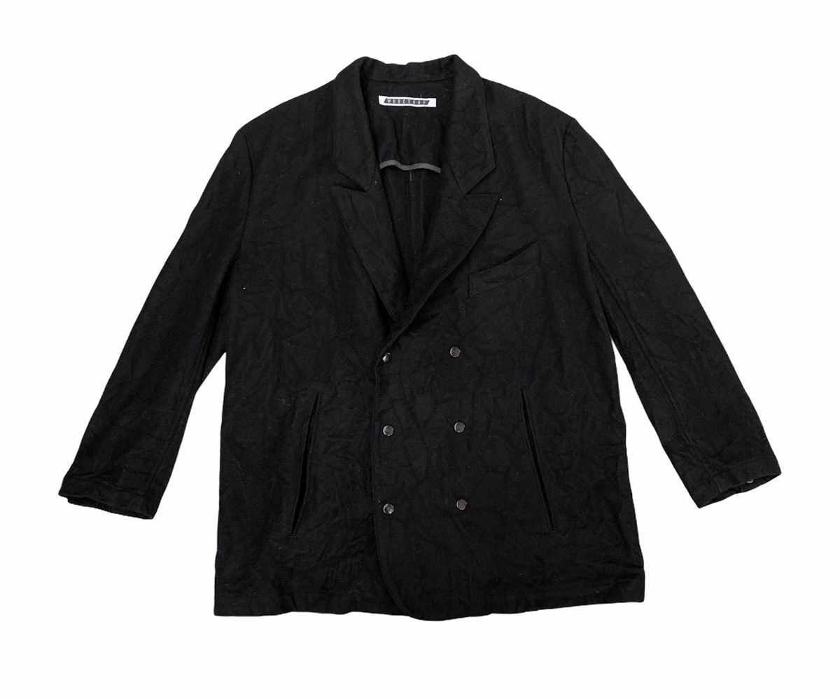 Yohji Yamamoto Workshop By Yohji Yamamoto Snap Button Wool Coat Blazer Size 42L - 2 Thumbnail