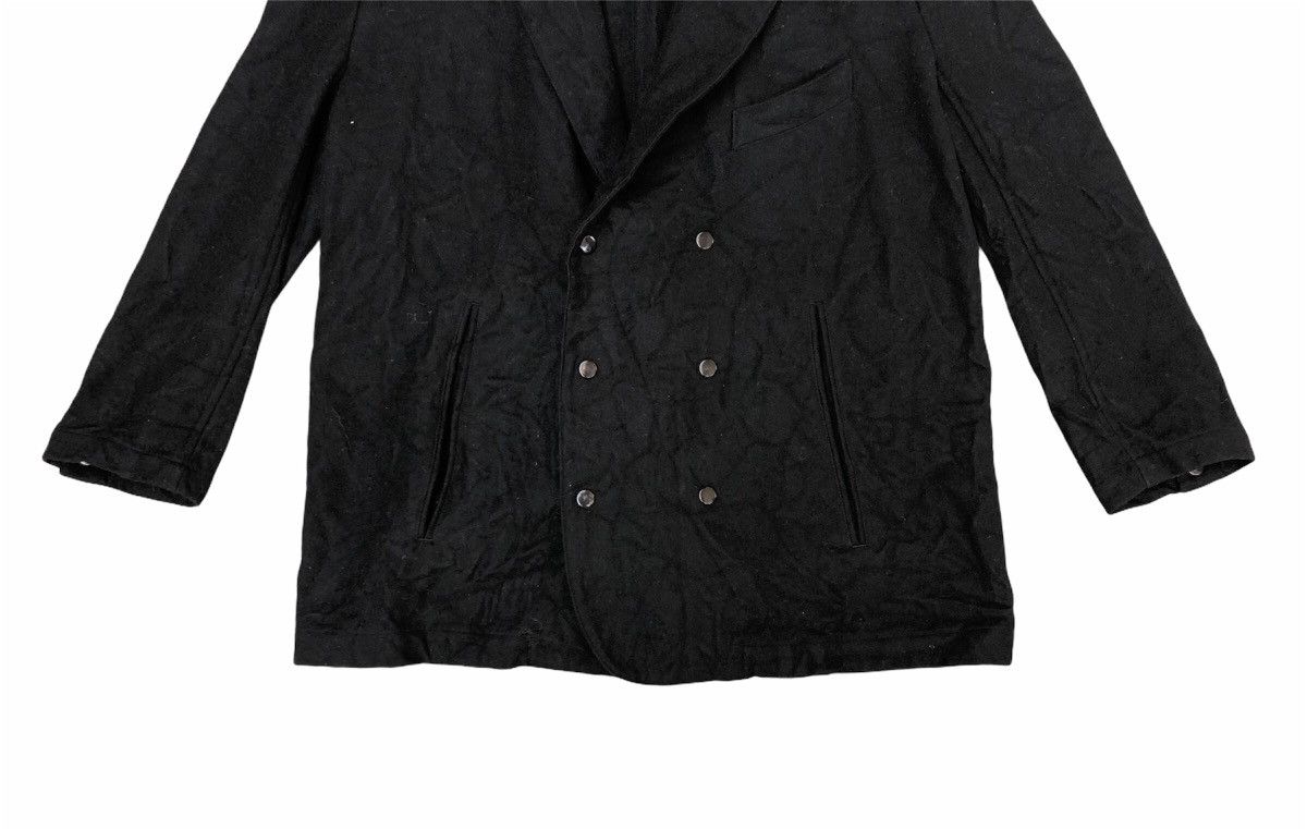 Yohji Yamamoto Workshop By Yohji Yamamoto Snap Button Wool Coat Blazer Size 42L - 4 Thumbnail