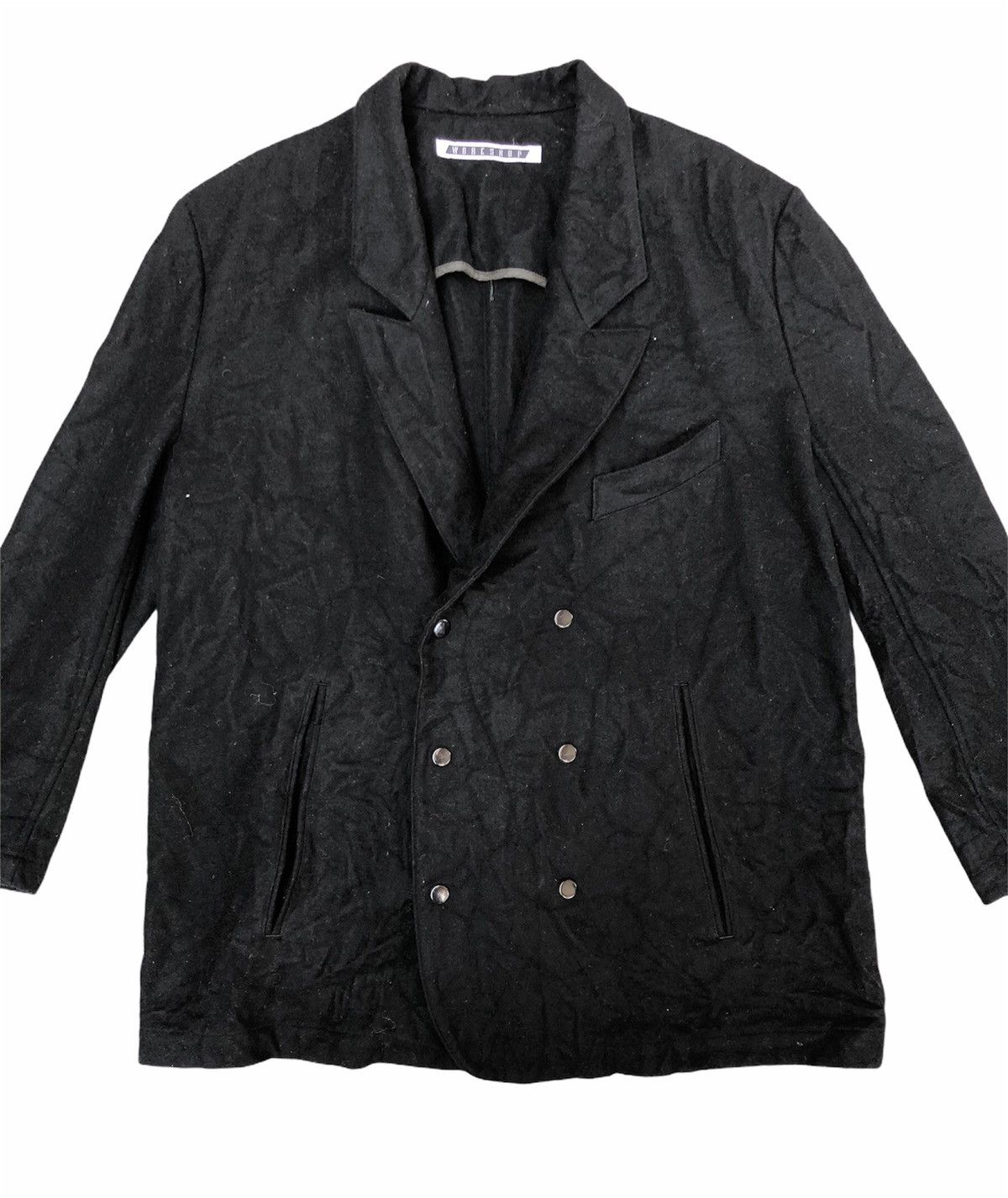 Yohji Yamamoto Workshop By Yohji Yamamoto Snap Button Wool Coat Blazer Size 42L - 1 Thumbnail
