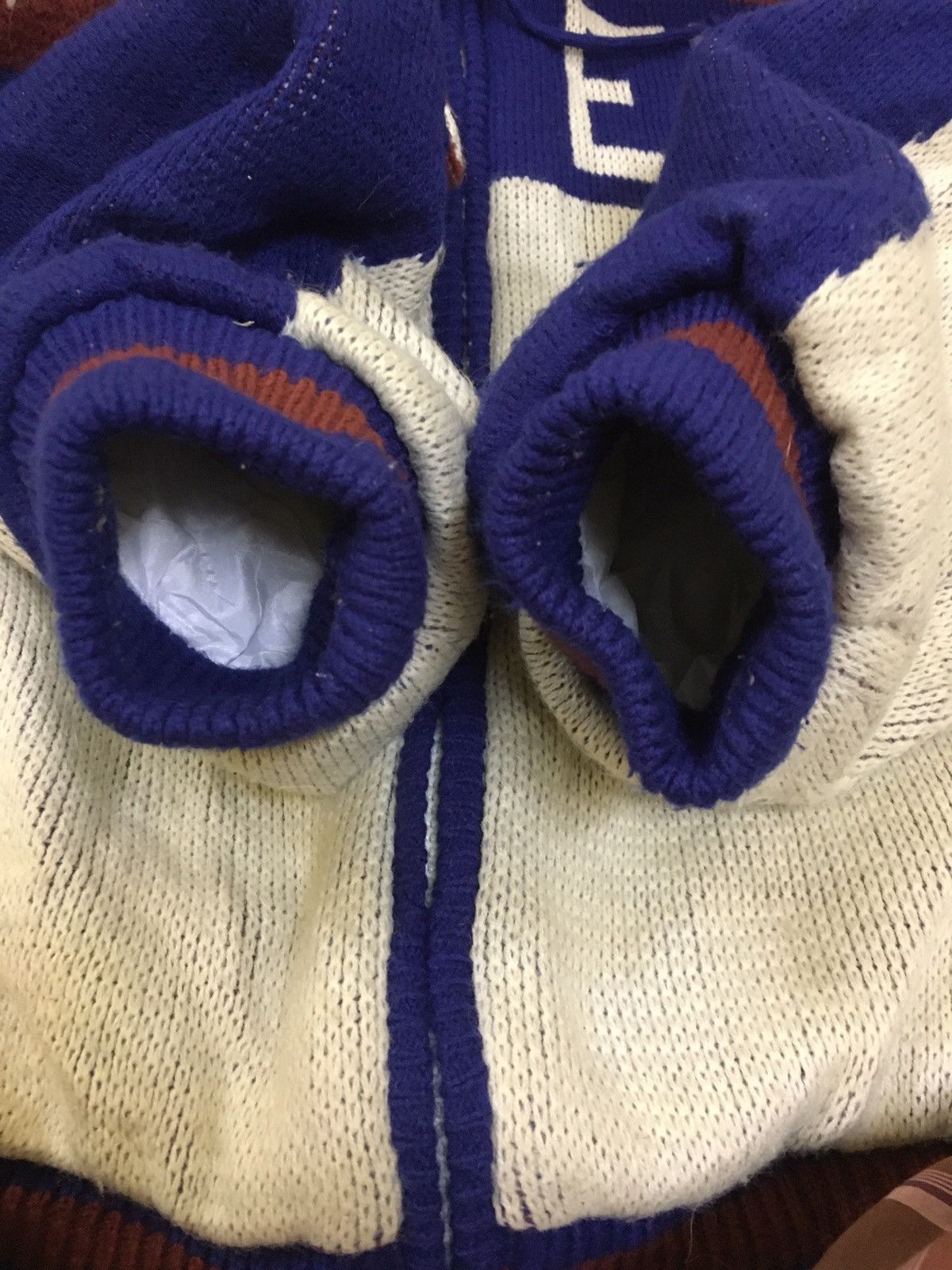 Japanese Brand Vintage Blueky International Sherpa Knit Bomber Size US L / EU 52-54 / 3 - 10 Thumbnail