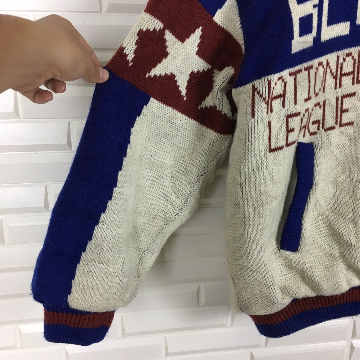 Japanese Brand Vintage Blueky International Sherpa Knit Bomber Size US L / EU 52-54 / 3 - 4 Thumbnail