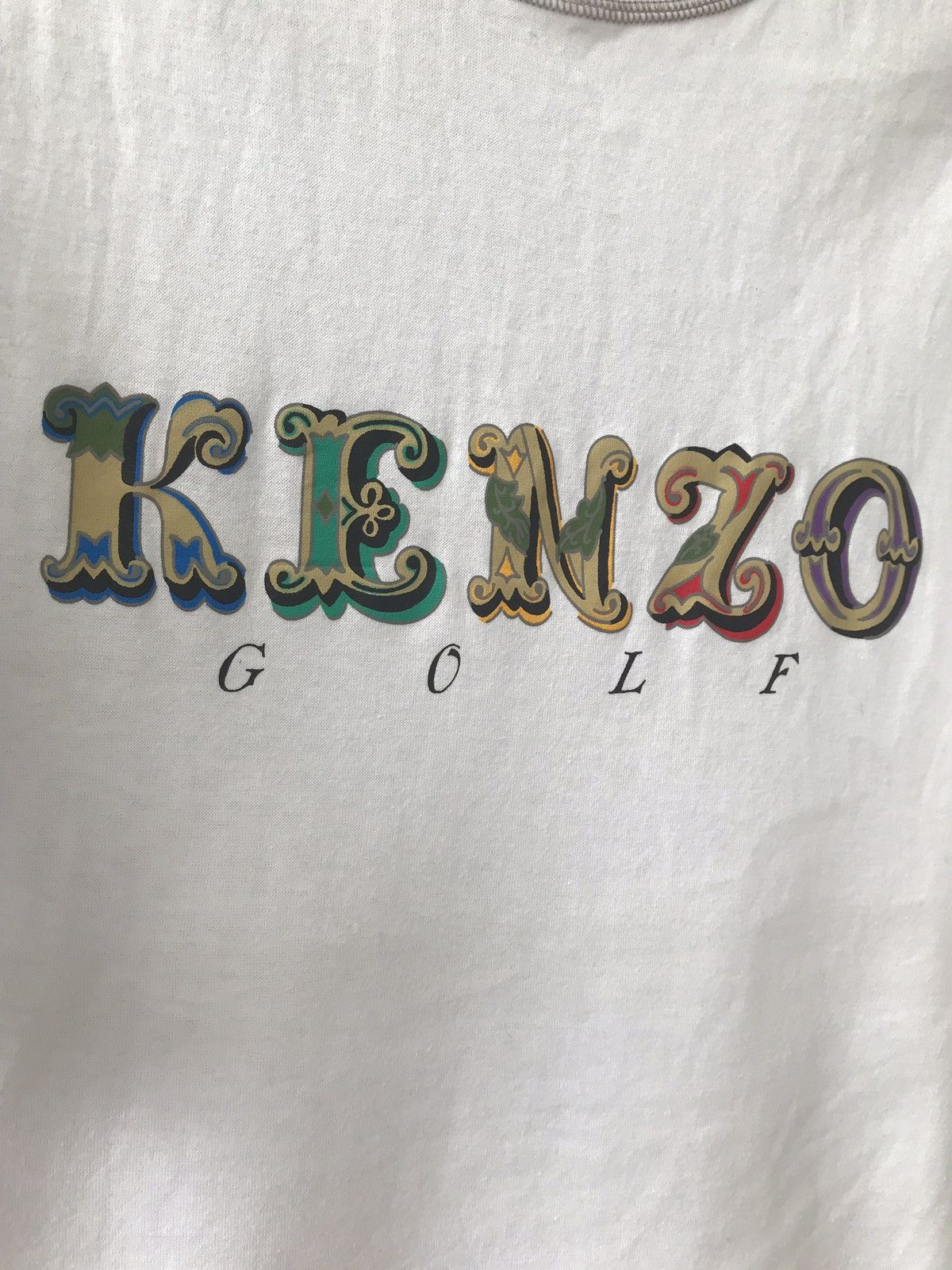 Designer × Japanese Brand × Kenzo Kenzo Golf T-Shirts Spell Out Multicolour Big Logo Size US M / EU 48-50 / 2 - 2 Thumbnail
