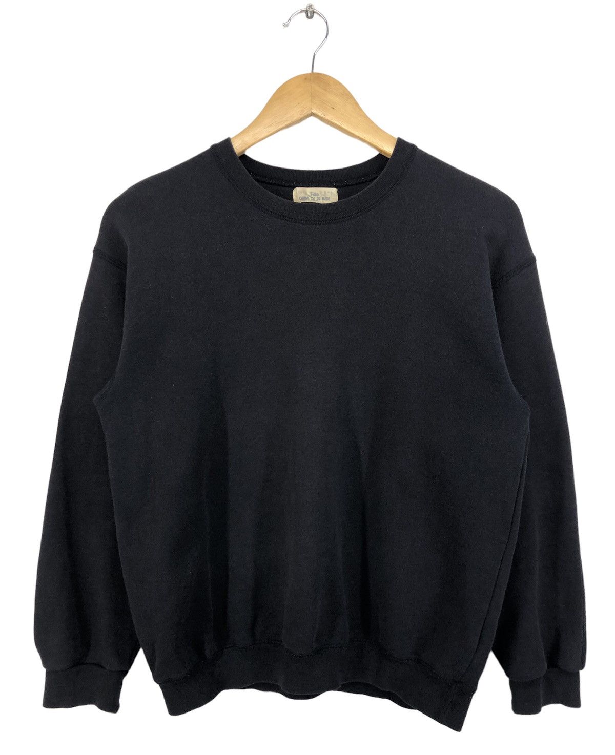 image of Comme Ca Ism x Vintage Comme Ca Du Mode Fille Spellout Crewneck Sweatshirt in Black (Size Small)