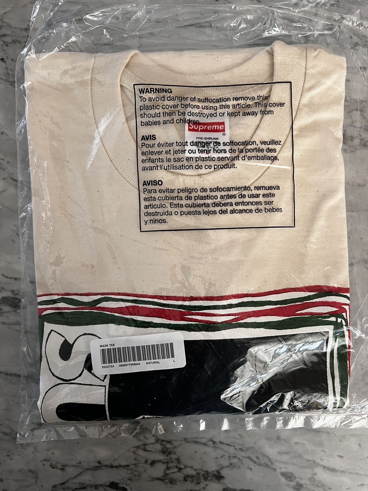 Supreme Supreme Mask Tee Size US L / EU 52-54 / 3 - 3 Thumbnail