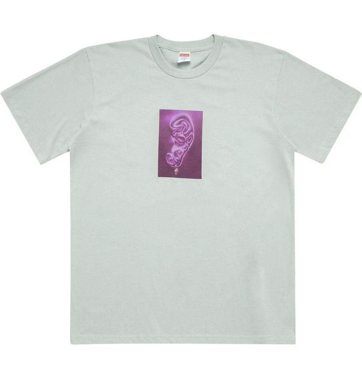 Image of Supreme Ear Tee in Pale Aqua, Men's (Size Small)