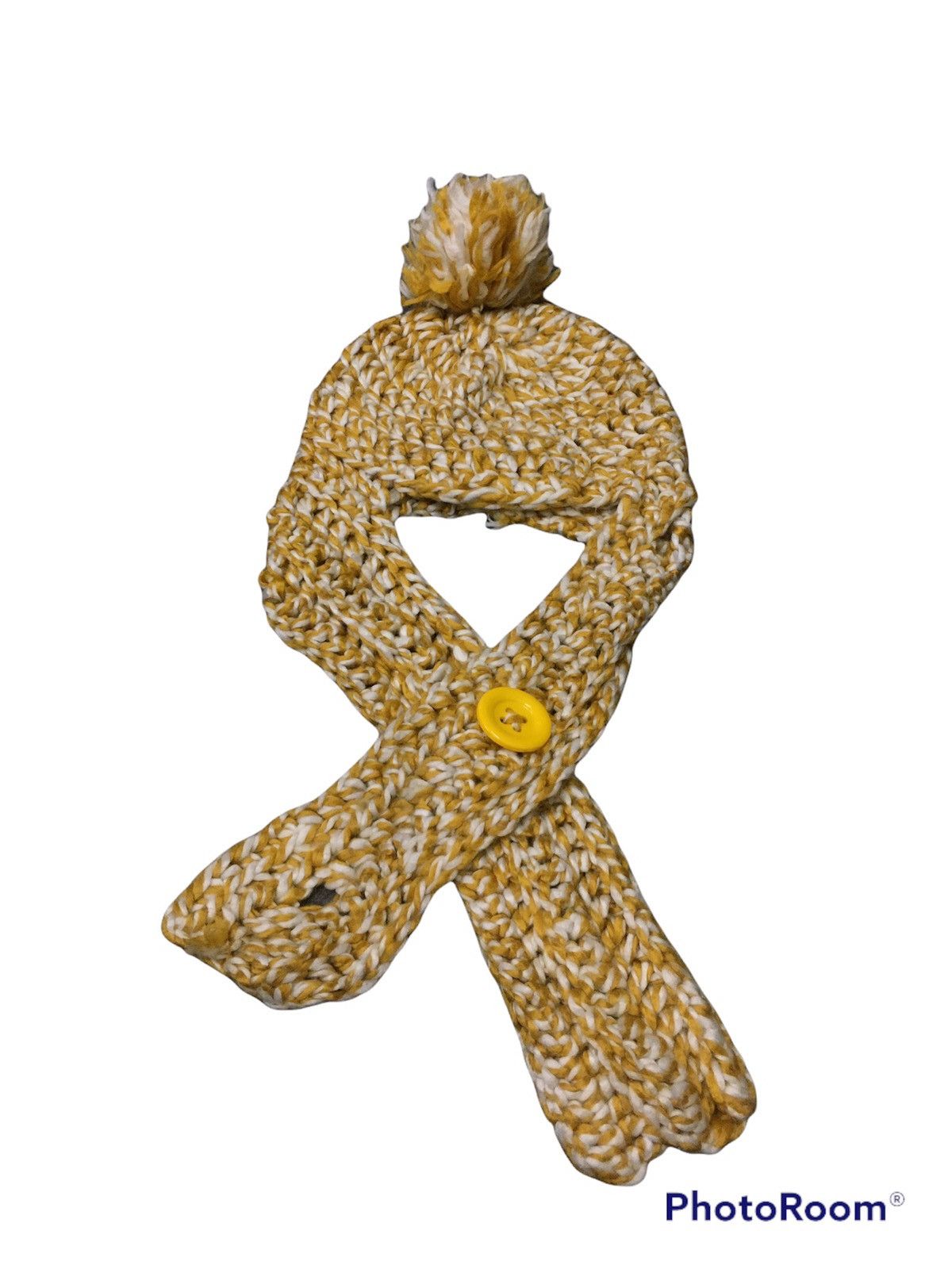 Vintage Vintage Yellow Wool Hand Knitted Size ONE SIZE - 4 Thumbnail
