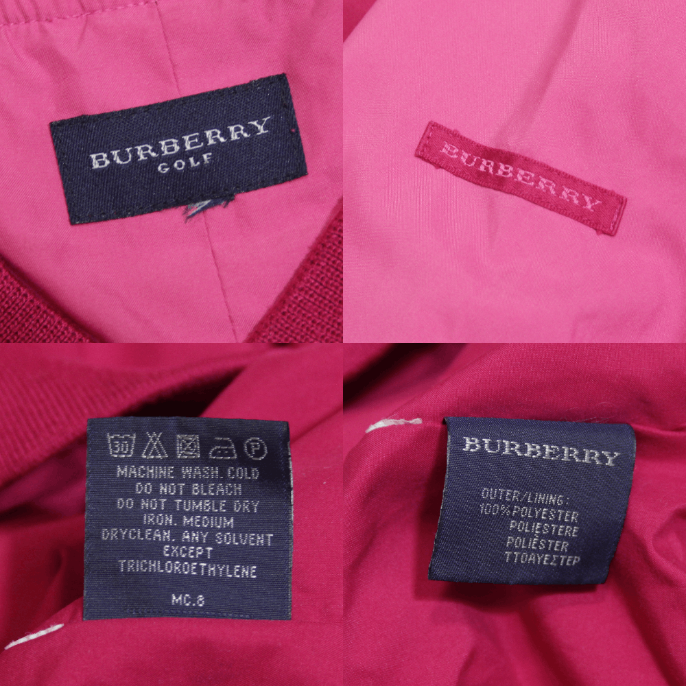 Burberry Golf Logo Pink Polyester Pockets Sweatshirt Vintage Size US L / EU 52-54 / 3 - 9 Thumbnail